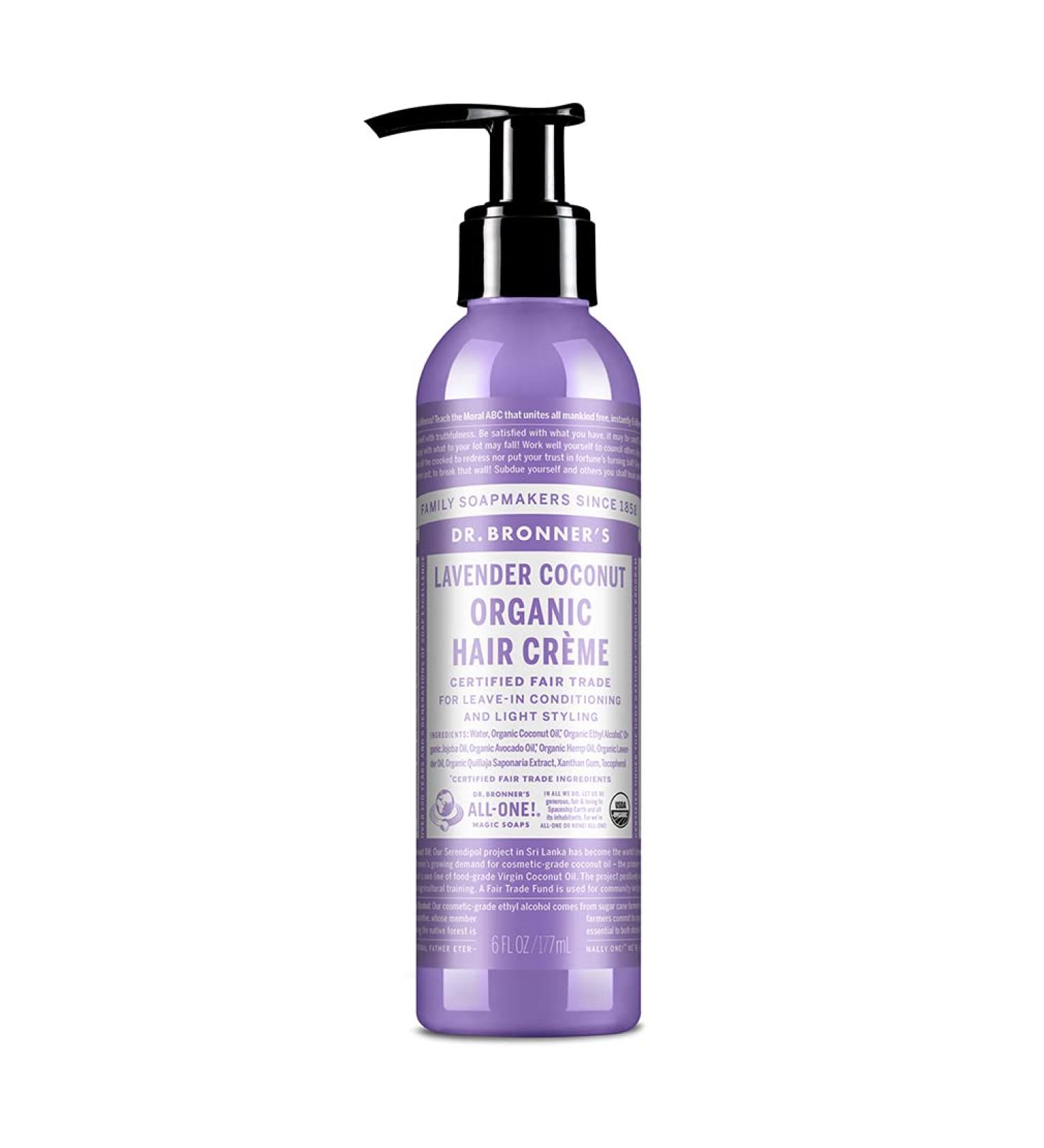 Dr. Bronner's Organic Lavender Coconut Hair Cr me - 6 oz - Buy Online on GoSupps.com