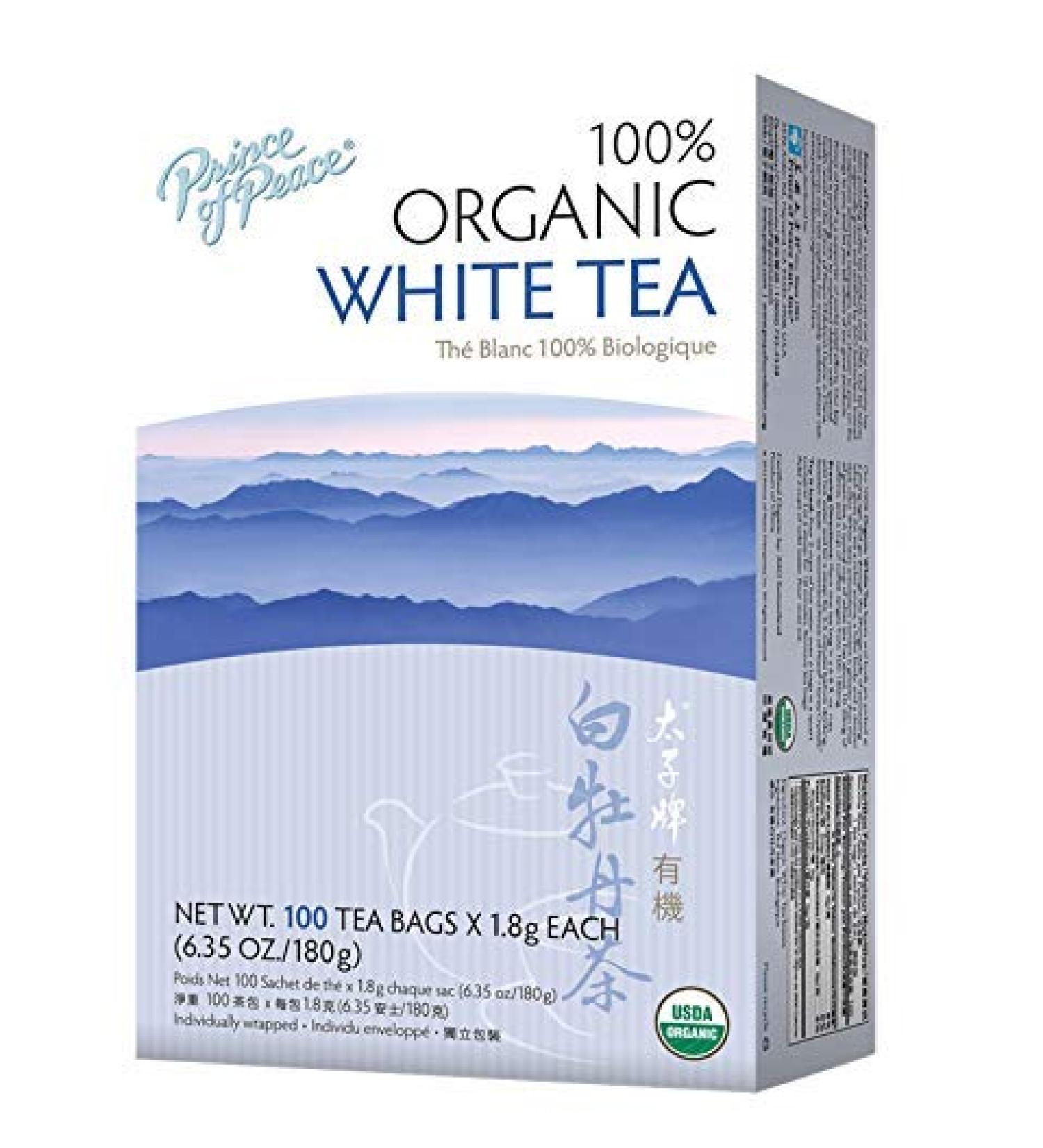 Prince of Peace Organic White Tea 100ct 100 Count (Pack of 1)