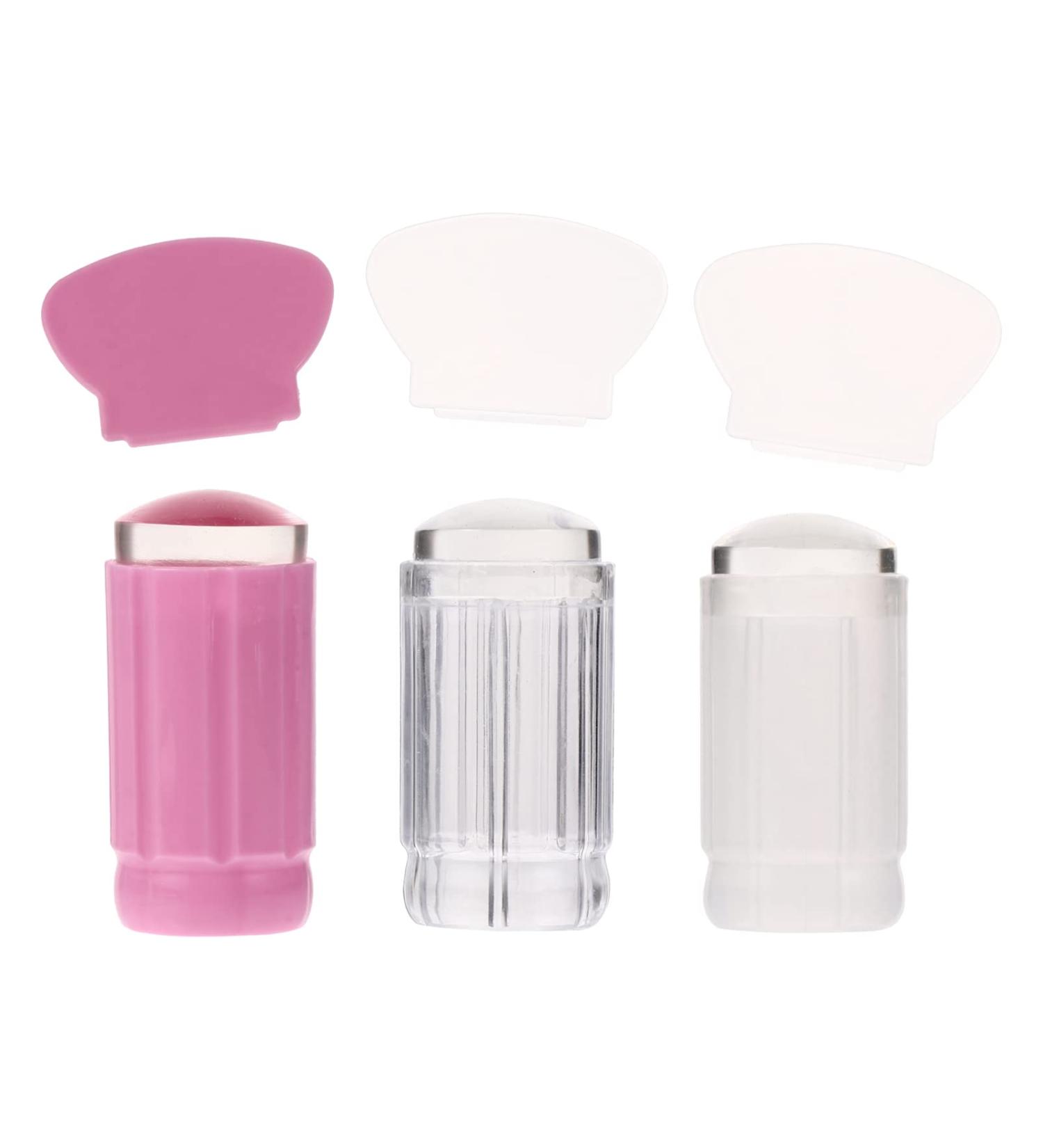 Minkissy 6-Piece Nail Art Silicone Stamp Set - Clear Nail Stamper & Scraper for Perfect Manicure - Buy Online on GoSupps.com