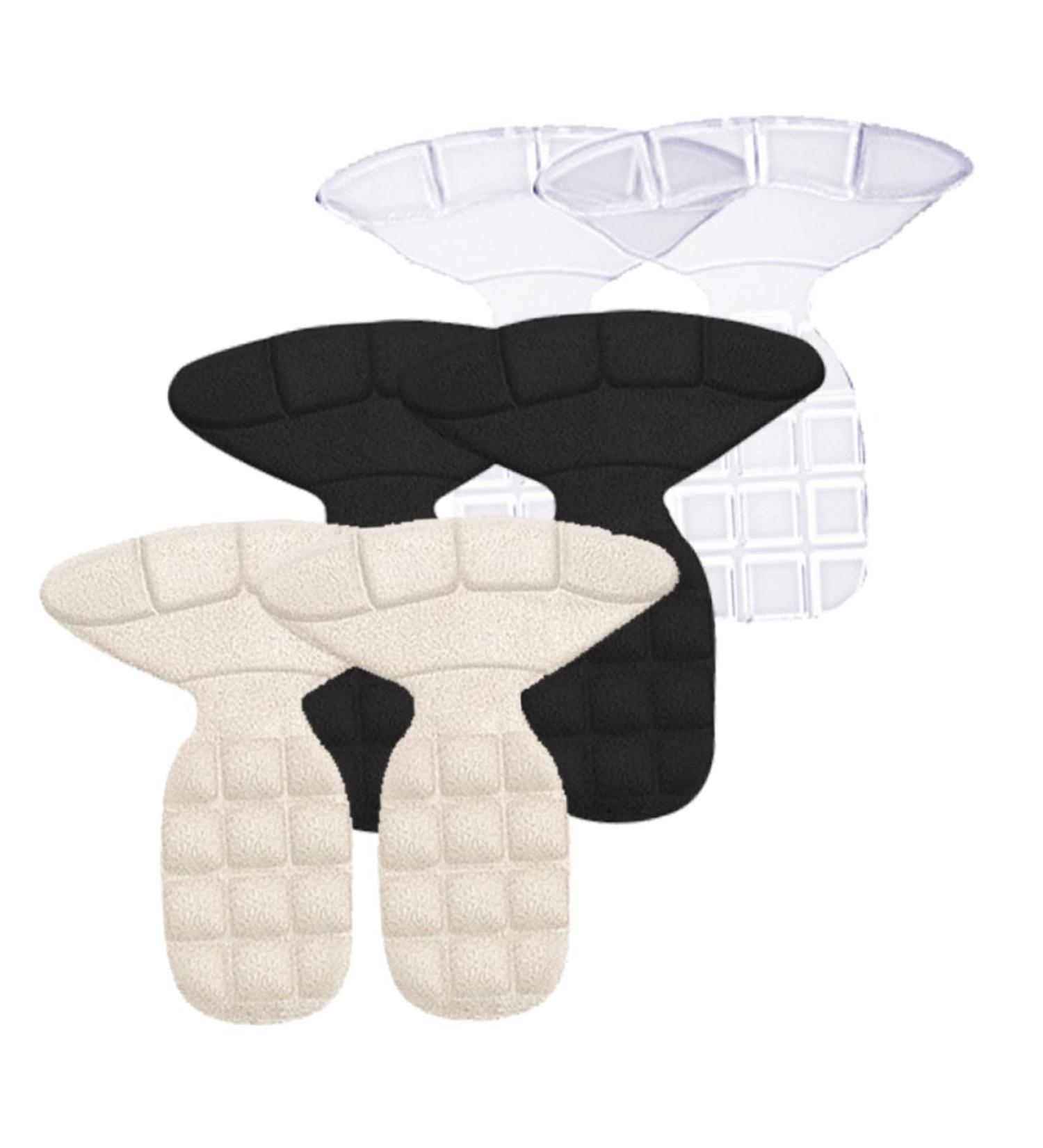 High Heels Gel Back Pads - 3 Pairs Comfortable Foot Protection Insoles for Women | Velvet Half Size Shoe Inserts - Buy Online on GoSupps.com