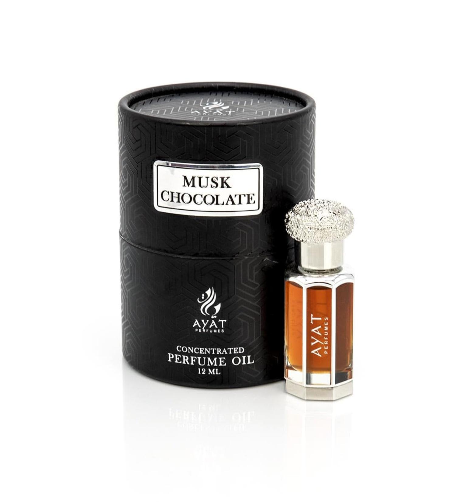 AYAT PERFUMES Perfume Extract 12ml | Pretty Bottle Packaged in an Elegant Box | Alcohol-Free Unisex Attar | Long Lasting Fragrance Oil | Arabian scent Made Designed in Dubai (Musk Chocolate) - Buy Online on GoSupps.com