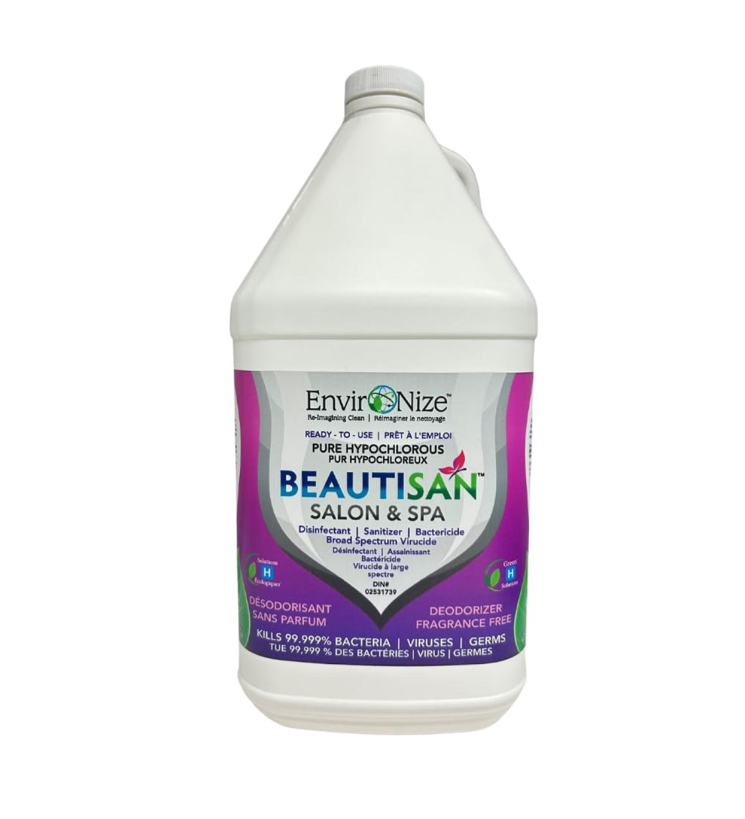Beautisan Spa & Salon Cleaner & Disinfectant - Made of Hypochlorous Acid (HOCL) - Multipurpose & All Purpose Cleaner Sanitizer & Deodorizer for Floors Surface Furniture & More - Buy Online on GoSupps.com