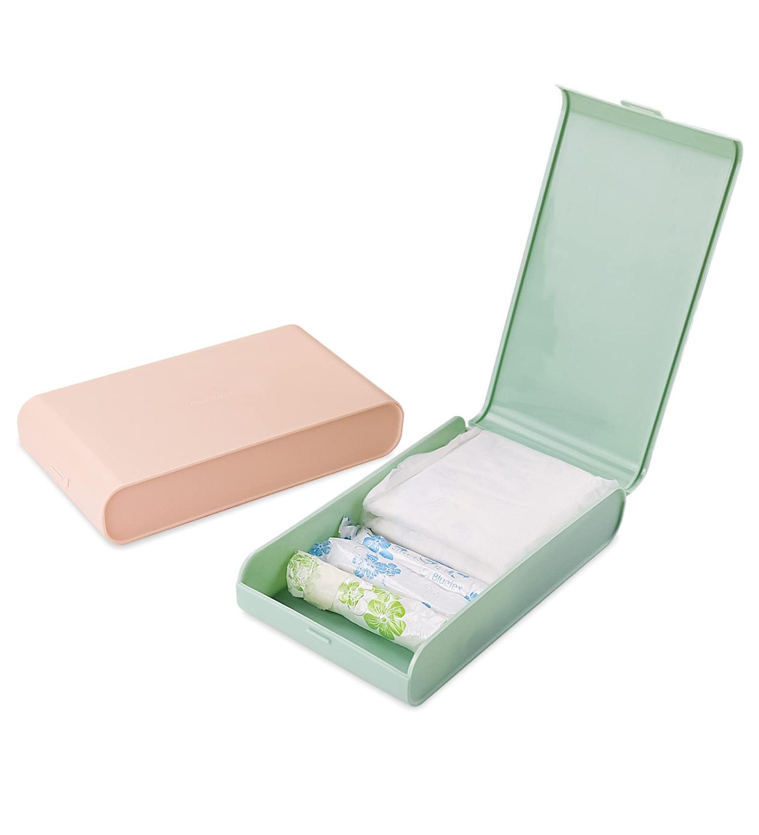 Tampon Storage Bag Pack of 2 - Portable Period Pouch for Feminine Products - Pink - Buy Online on GoSupps.com