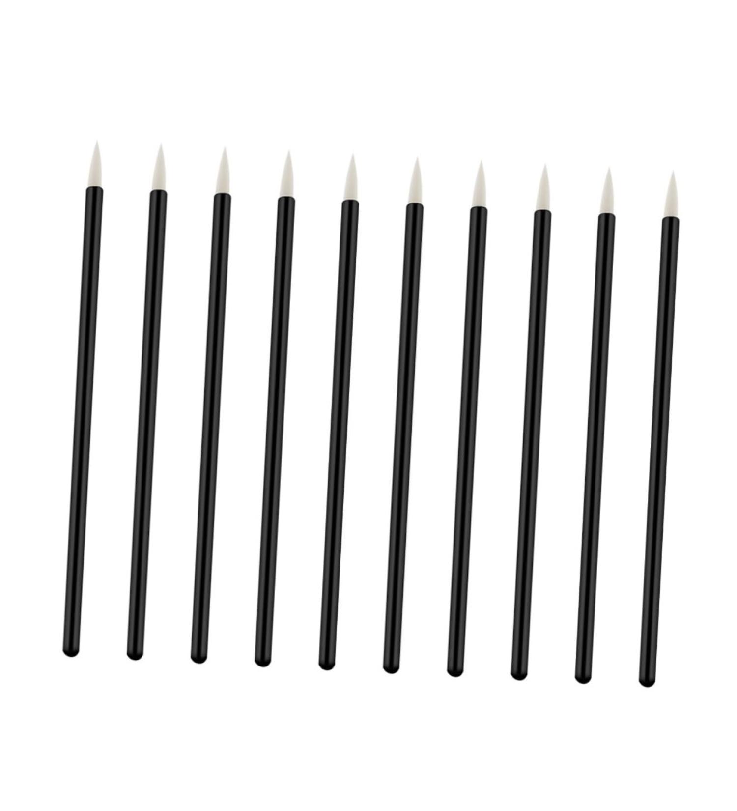 Didiseaon 100pcs Makeup Brush Eyeshadow Cosmetic Brush Cosmetics Brush Liquid Eyeliner The Face Eyelash Brush 10X0.5X0.5cm White - Buy Online on GoSupps.com