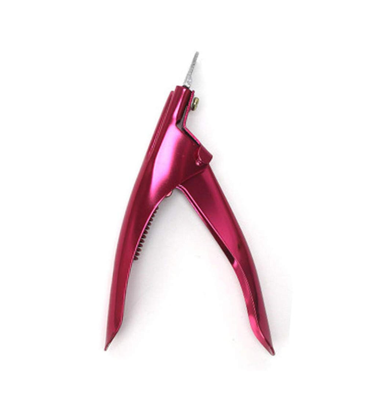 AnHua 1Pcs False Nail Clipper Acrylic Nail Tips Cutter Rustproof Stainless Nails Clipper Kit Nail Catcher Trimmer Manicure Tool for Artificial Gel Nail (Rose Red) - Buy Online on GoSupps.com