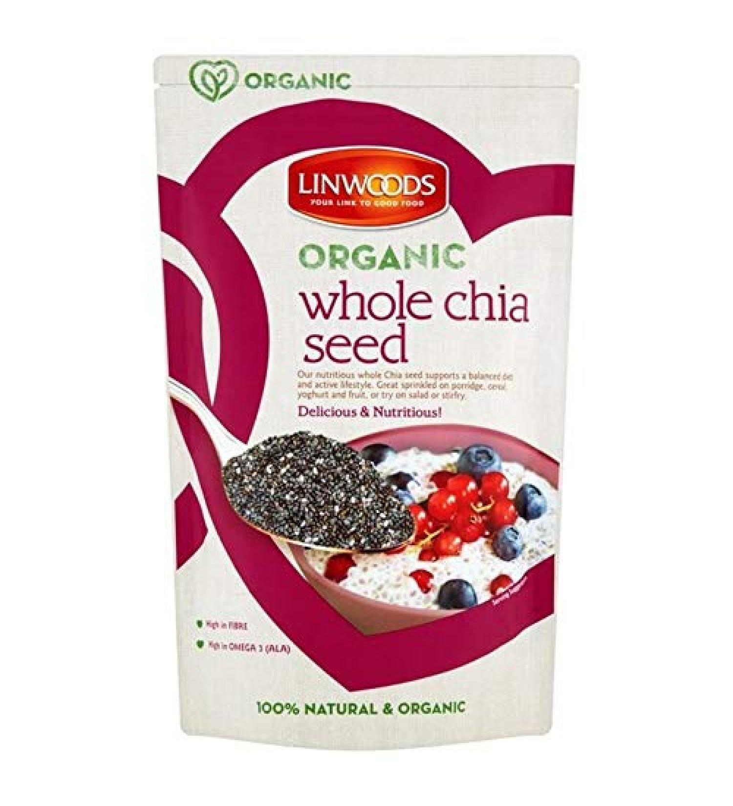 4X Linwoods Organic Whole Chia Seed 400g
