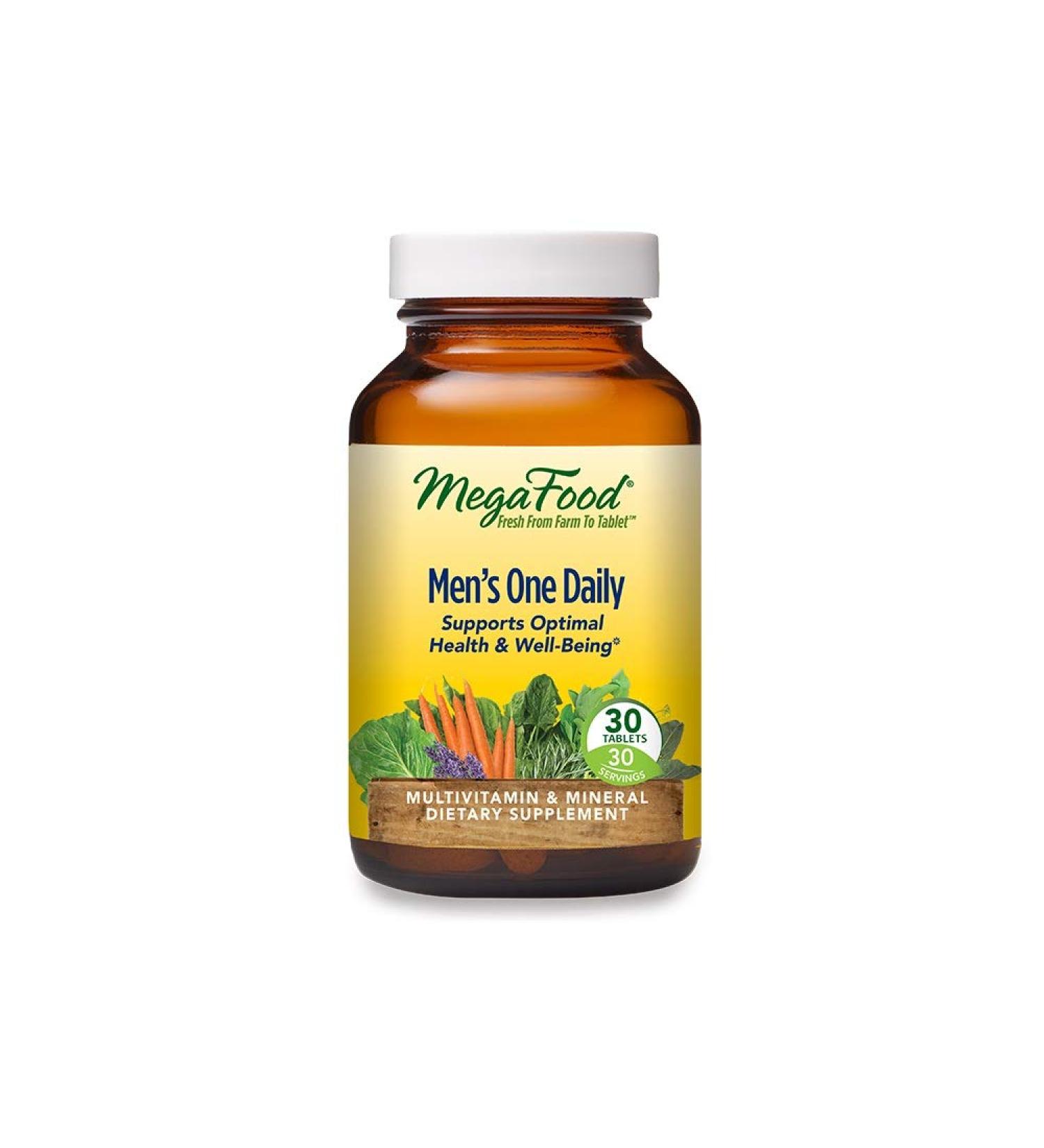 MegaFood Men's One Daily Iron Free - 30 Tablets | Premium Men's Multivitamin - Buy Online on GoSupps.com