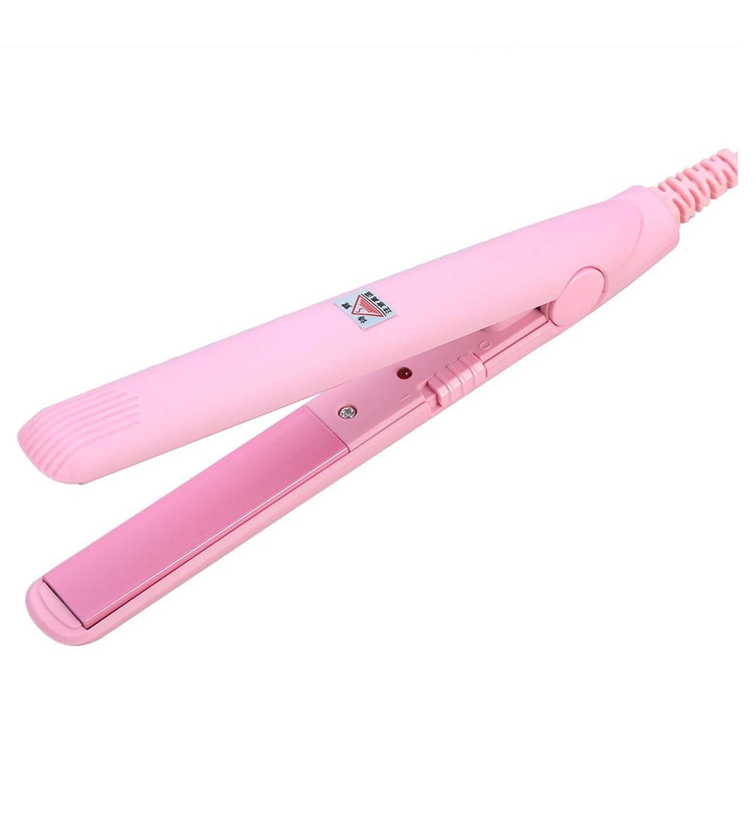 Mini Curling Iron 2 in 1 Hair Straightener & Curler - Travel Size Professional Hairstyling Tool for Short Hair - Buy Online on GoSupps.com