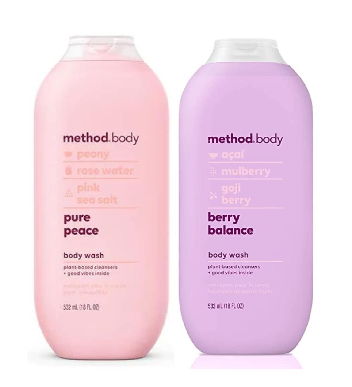 Method Body Wash - Pure Peace & Berry Balance Scents Variety Pack - 2 Pack (18 Fl Oz / 532 ml each) - Buy Online on GoSupps.com