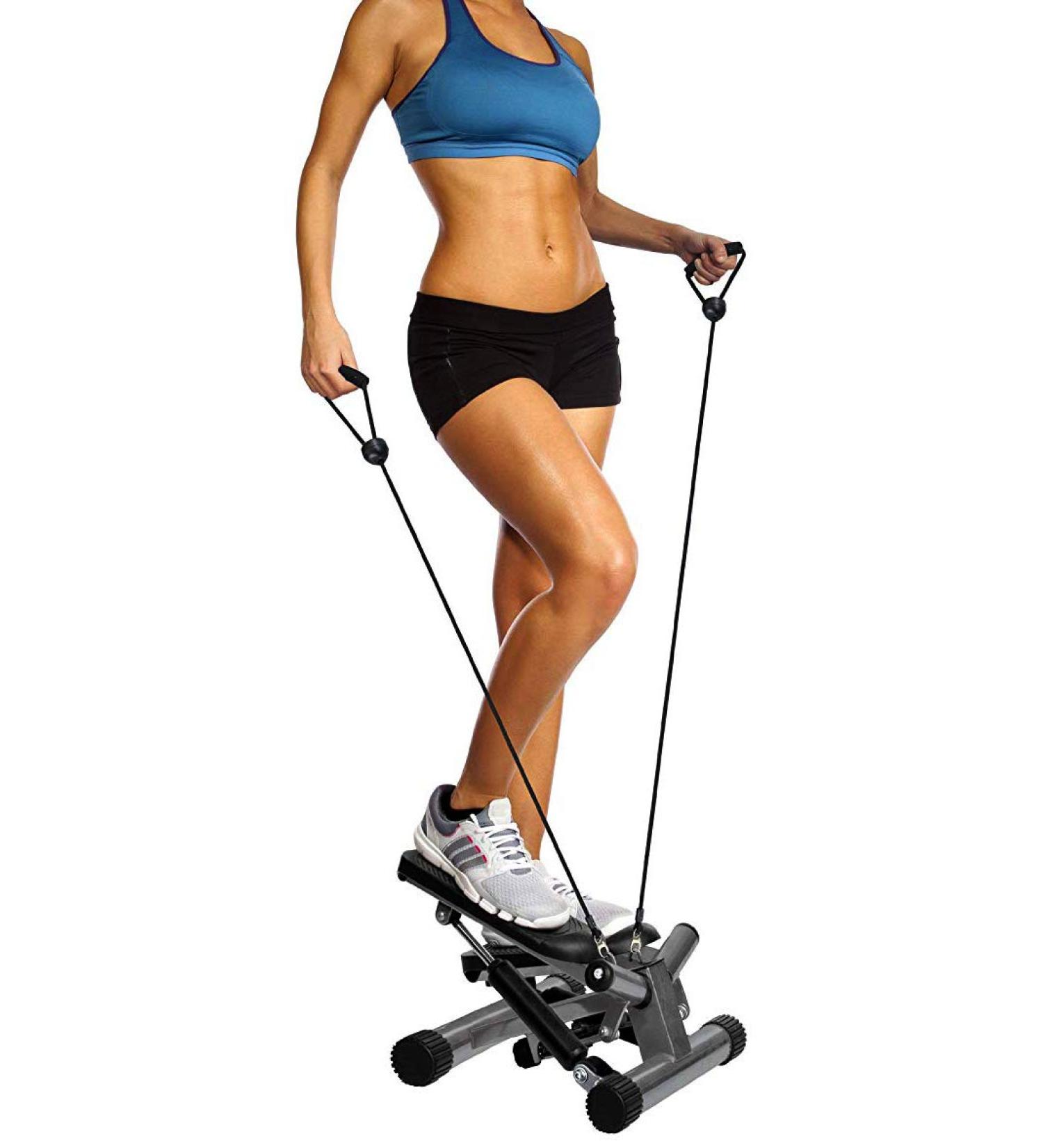 BalanceFrom Adjustable Stepper with Resistance Bands - Gray | Get Fit at Home - Buy Online on GoSupps.com