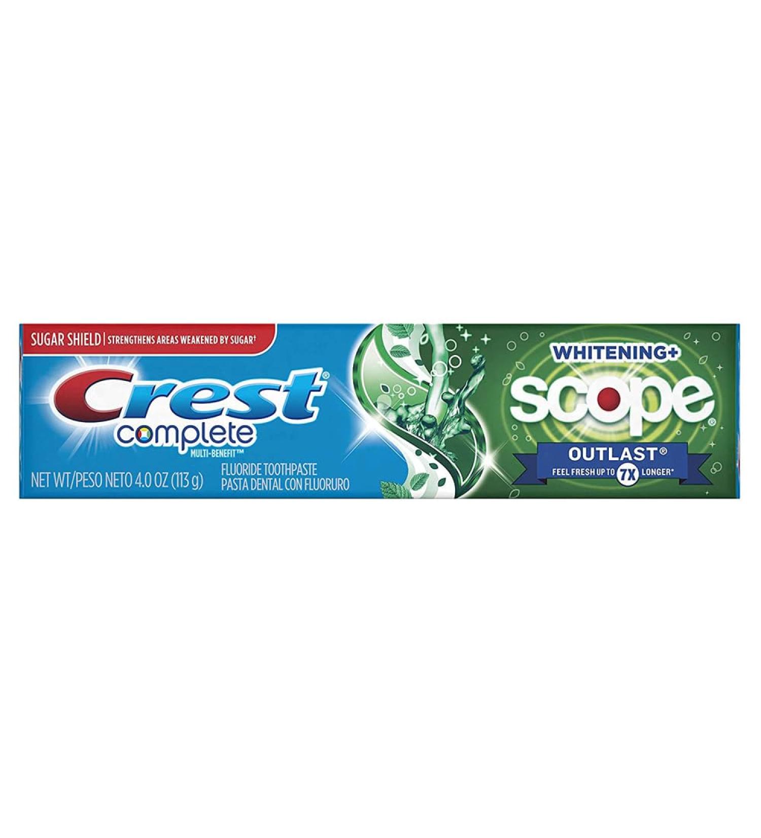 Crest Pls Sc Outlst Ex Wh Size 4z Crest Extra White Plus Scope Outlast Mint Toothpaste 4oz