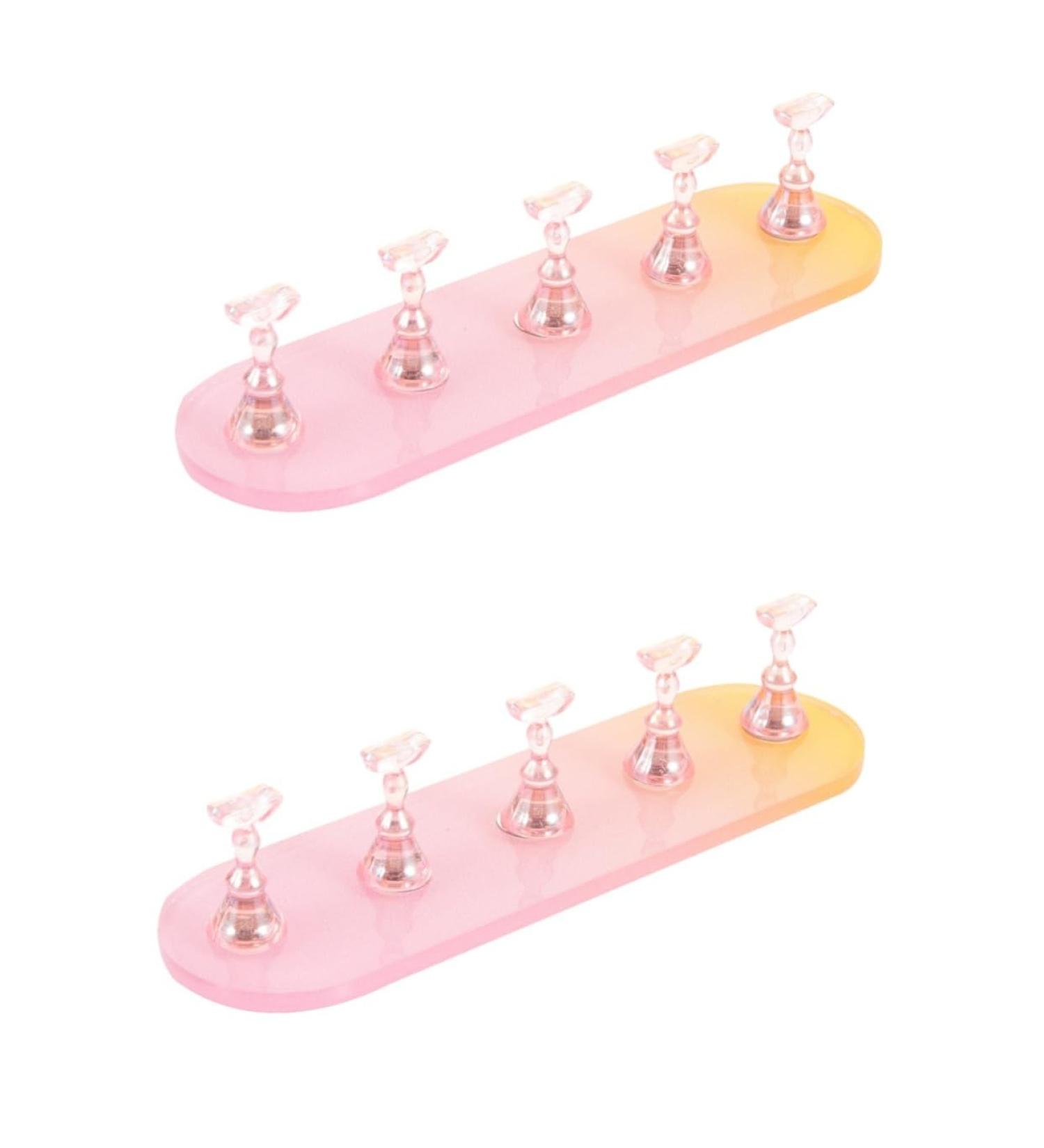 FRCOLOR 2 Sets Nail Practice Holder Acrylic Nail Stand Convenient Nail Display Decorative Nail Stands Training Magnetic Nail Stands Ear Piercing Kit Fixture Manicure Plastic - Buy Online on GoSupps.com