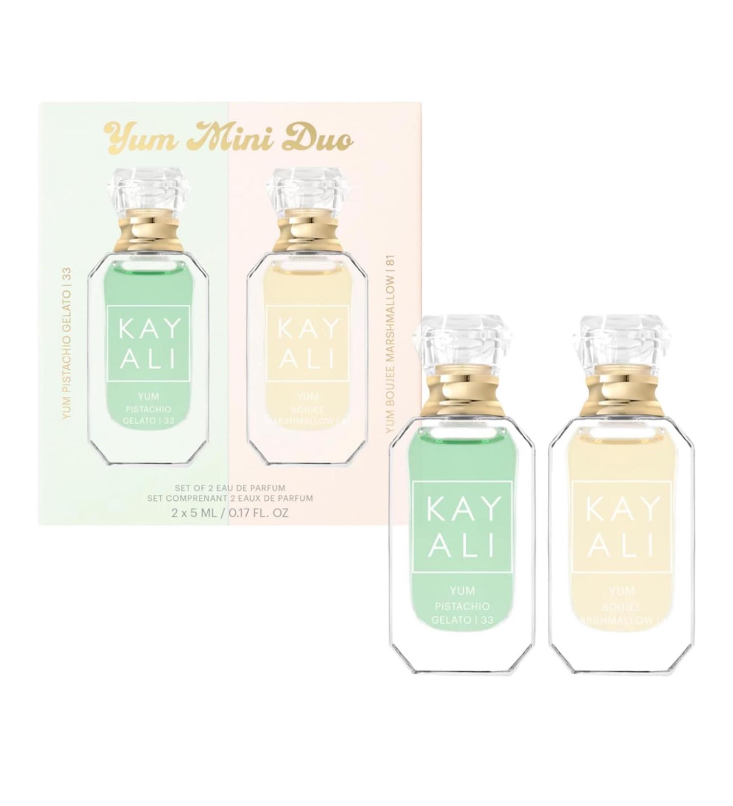 KAYALI Mini Yum Perfume Duo Set 2 X 5 ml (Yum Pistachio Gelato 33 Eau de Parfum Intense and Yum Boujee Marshmallow 81 Eau de Parfum) - Buy Online on GoSupps.com