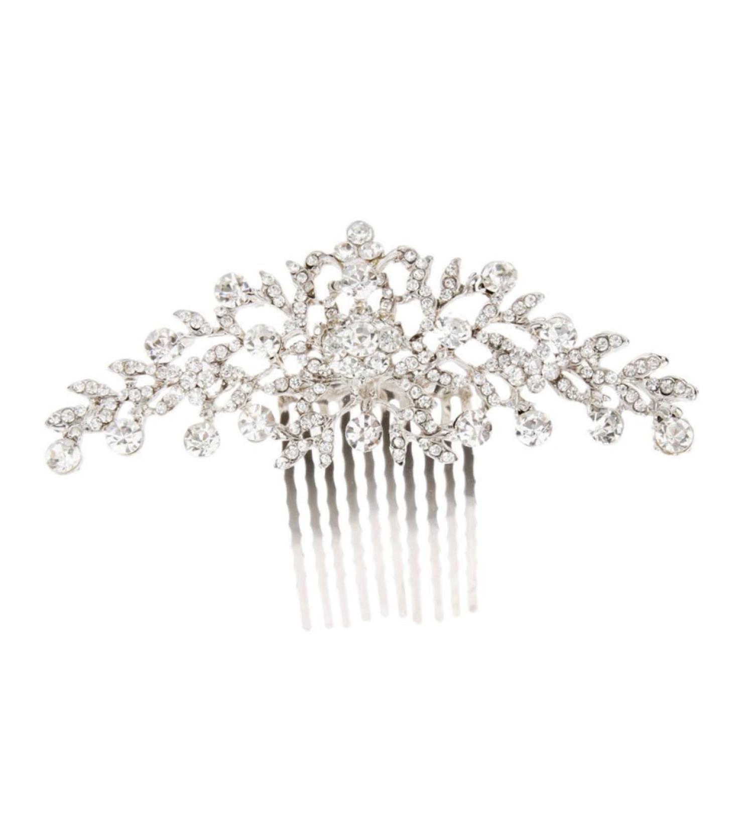 Angoily Diamond Headpiece Hair Accessories for Women Prom Crystal Headpiece Womens Accessories Crystal Hair Comb Clips with Teeth Grip Silver Headpiece Hair Piece Women's Vintage - Buy Online on GoSupps.com