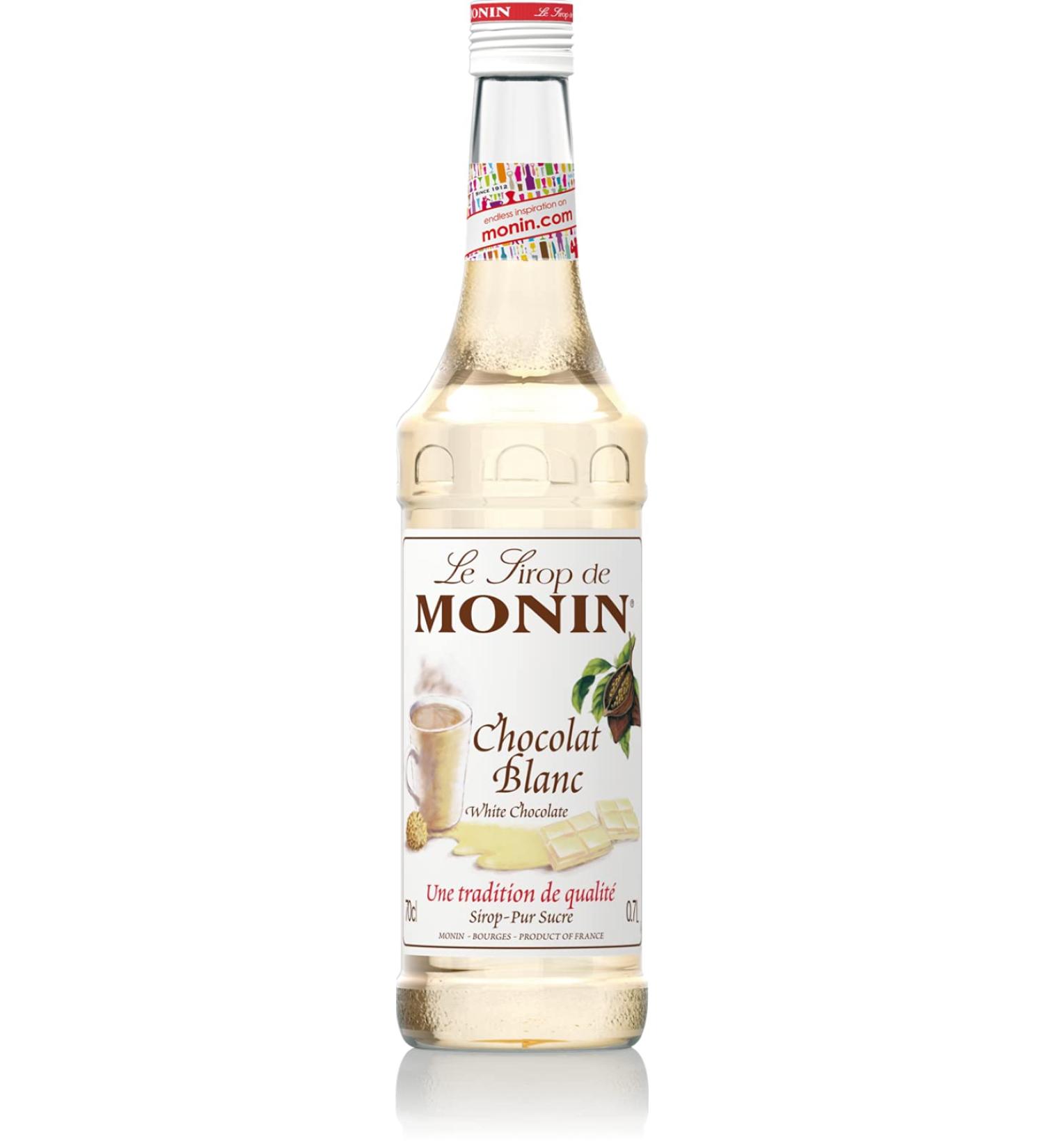 Monin White Chocolate Coffee & Bar Syrup - 0.7 L (700 ml) | International Shipping Available - Buy Online on GoSupps.com