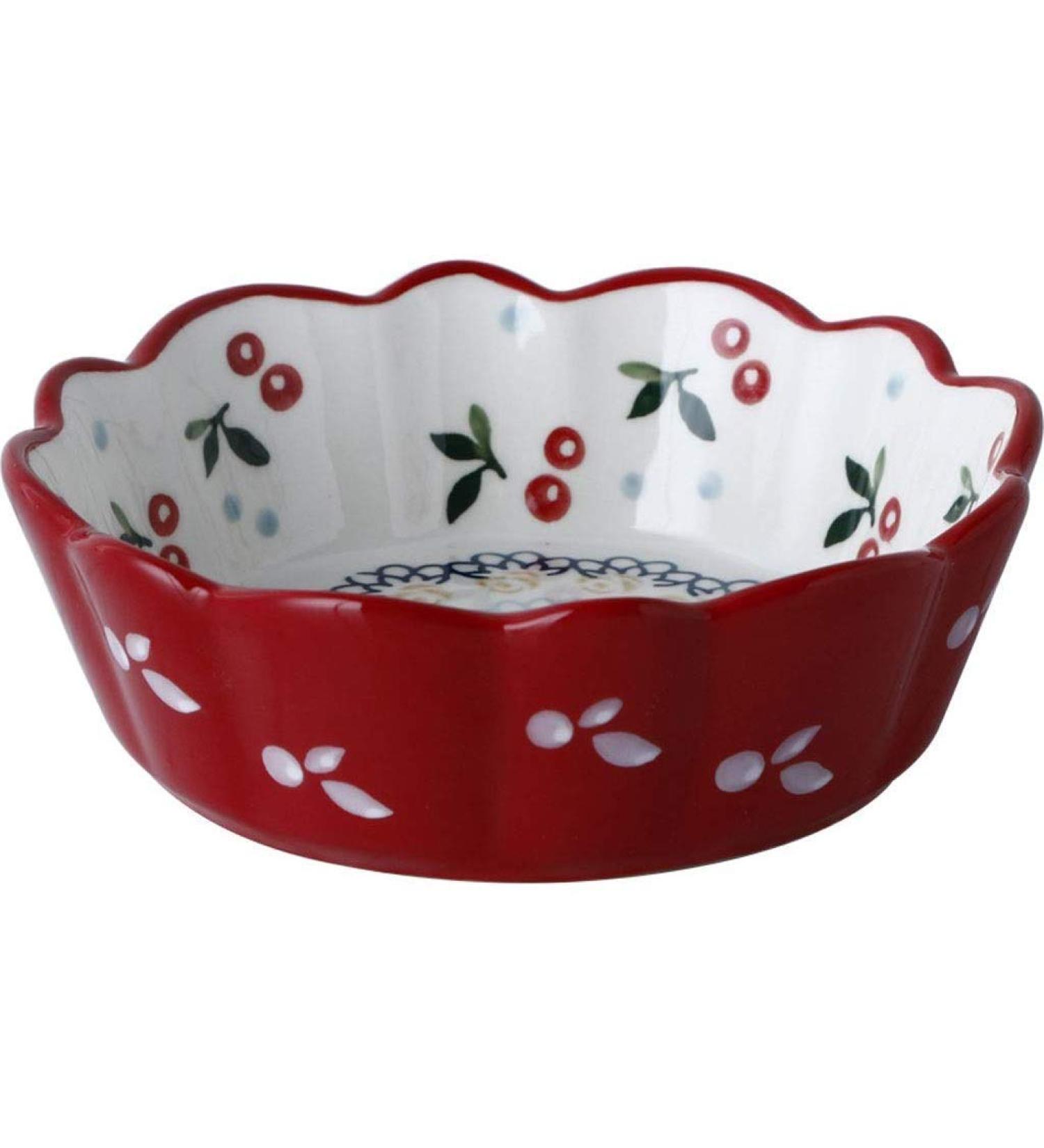 Bowl Snack Dip Bowls Dishware Creative Dessert Bowl Cute Cherry Bowl Underglaze 5.9 Inch Small Salad Bowl Hand-Painted Tableware Compatible with Kitchen Restaurant Gifts - Buy Online on GoSupps.com