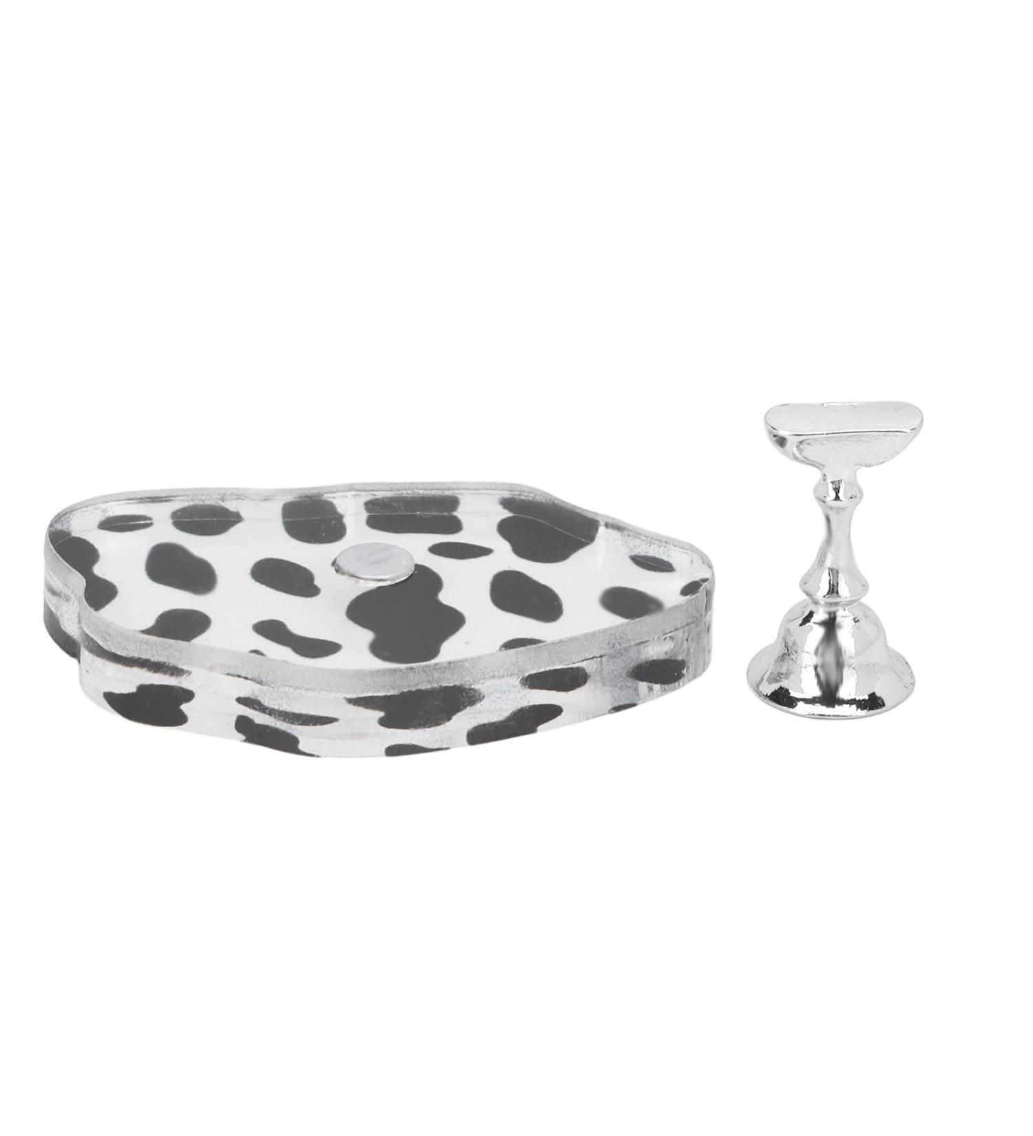 Nail Art Exhibition Stand - Acrylic Nail Tip Holder & Portable DIY Exercise Stand with Magnetic Base - Silver for Home & Salon - Buy Online on GoSupps.com