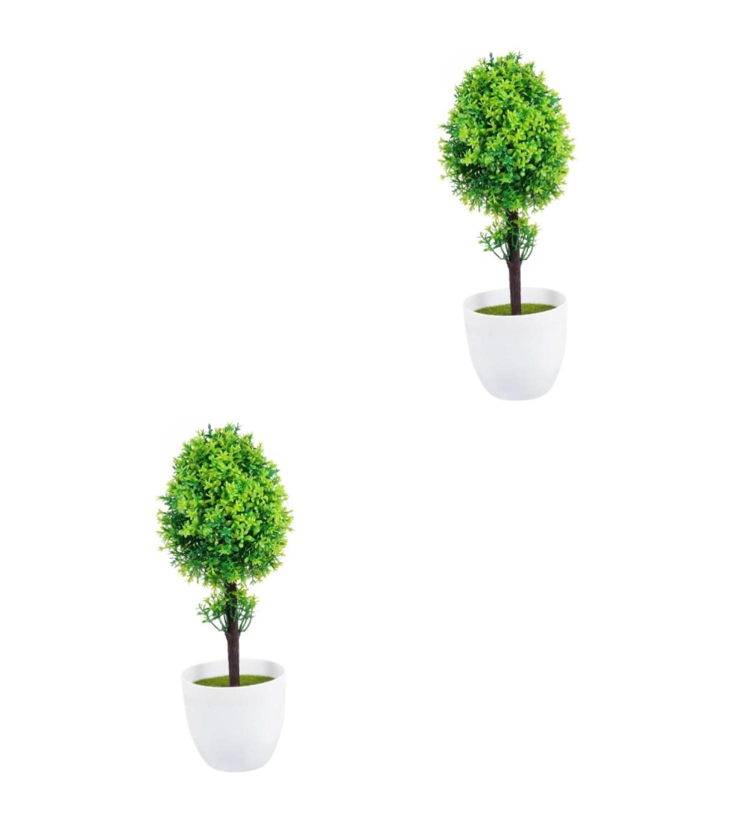TOPBATHY 2pcs Cherry Blossom Potted Plant Bonsai Micro Small Indoor Plants The Office Decor Office Desk Decorations Room Plants Indoor House Plants Artificial Plastic Decorative Flower Greenx2pcs 31x9.5cmx2pcs - Buy Online on GoSupps.com