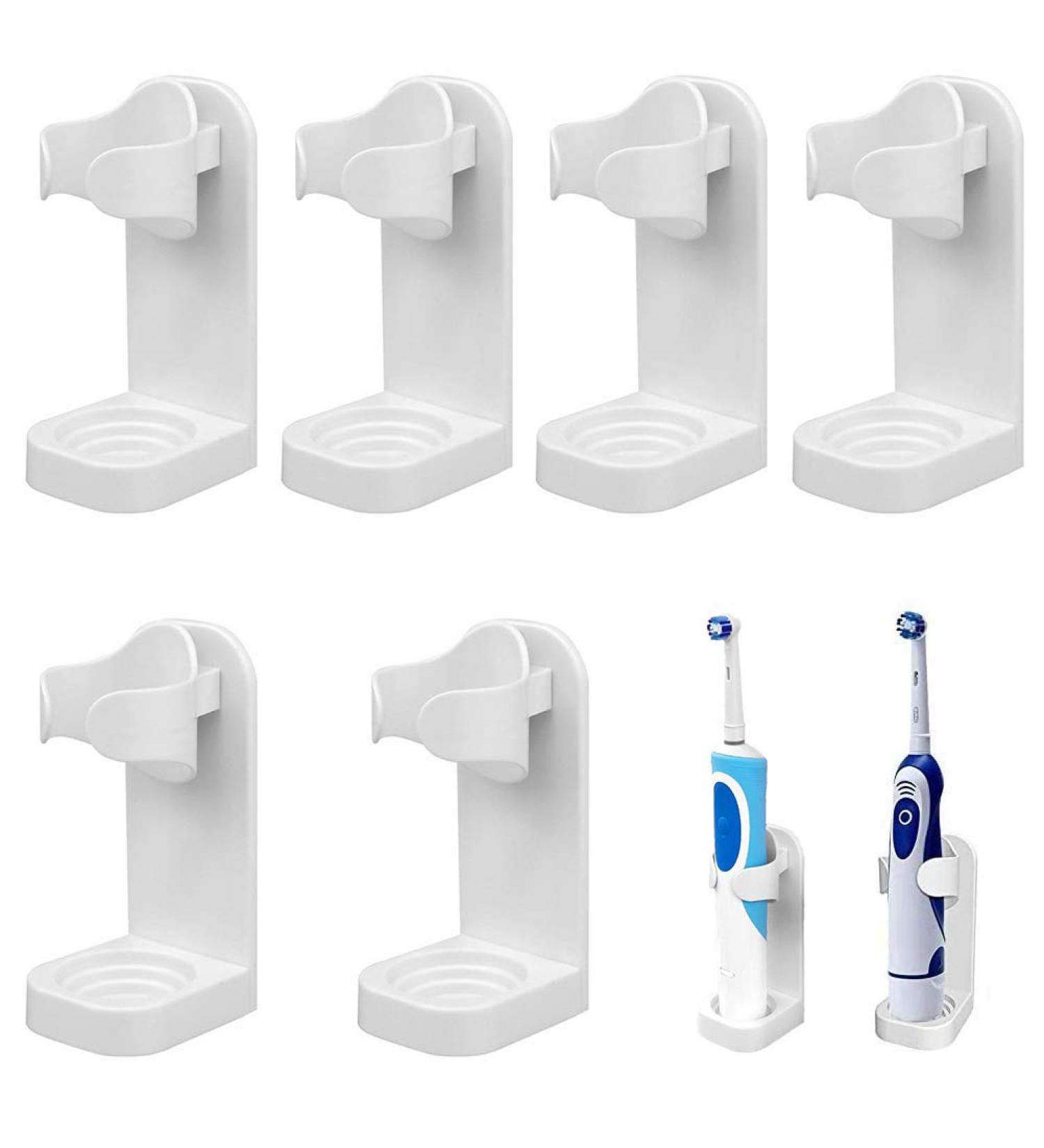 Chepl Electric Toothbrush Holder - 6-Piece Self-Adhesive Wall Bracket for Bathroom & Kitchen - No Drilling Needed - Buy Online on GoSupps.com