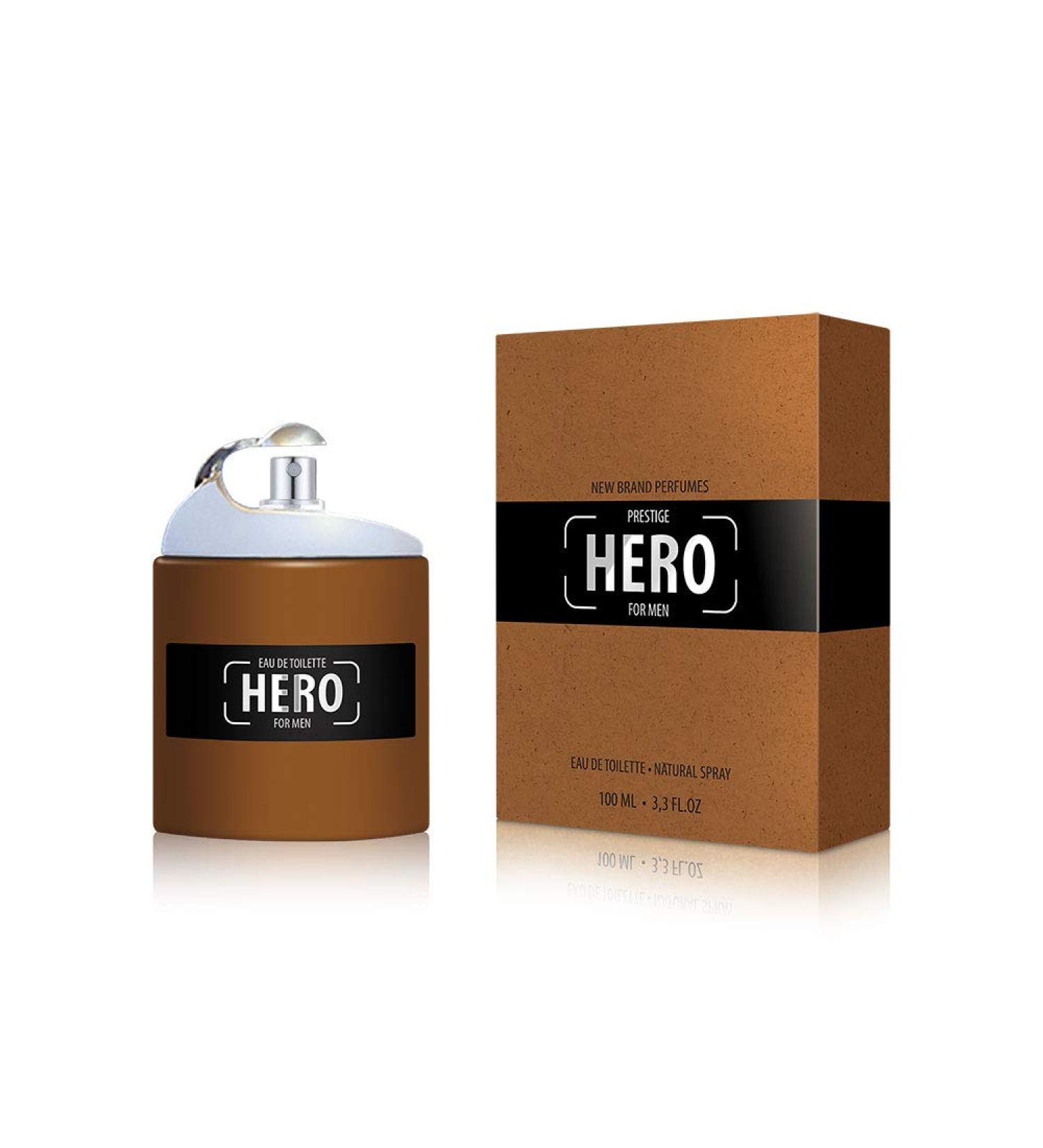 New Brand Perfumes Hero 3.3 oz Eau de Toilette | Fragrance for Men 3.3 Ounce (Pack of 1)