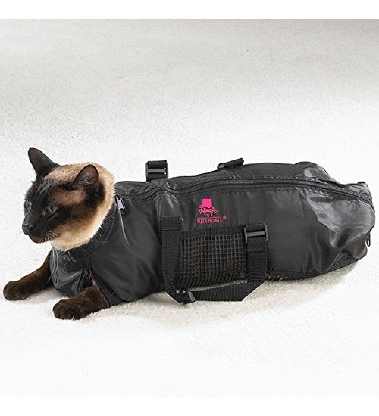Heavy Duty Mesh Cat Grooming Bathing Restraint Bag 3 Sizes & Vet Sets Available(Medium) - Buy Online on GoSupps.com