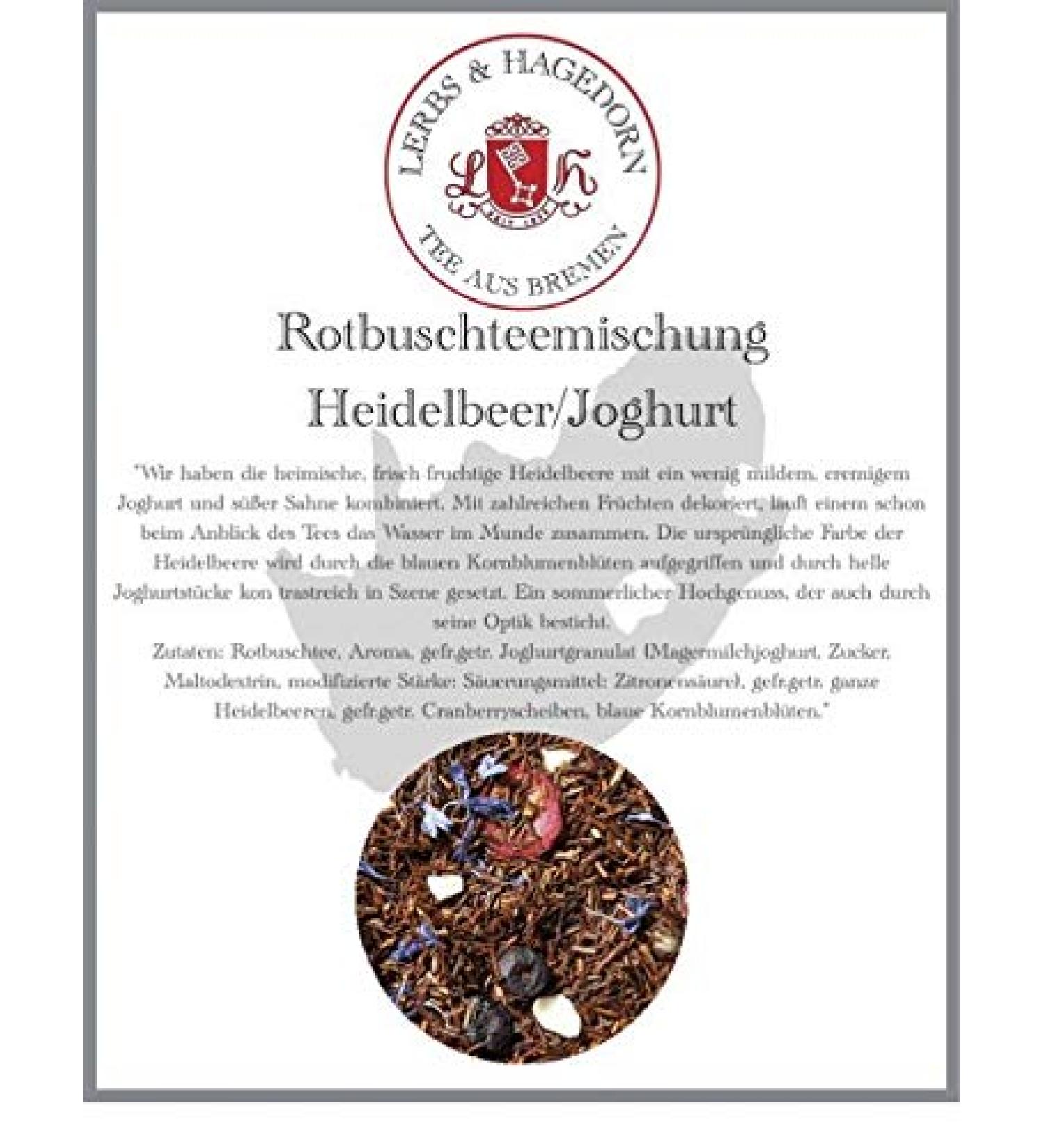  Lerbs & Hagedorn Blueberry / Yogurt Red Tea Blend 1 kg - Buy Online on GoSupps.com