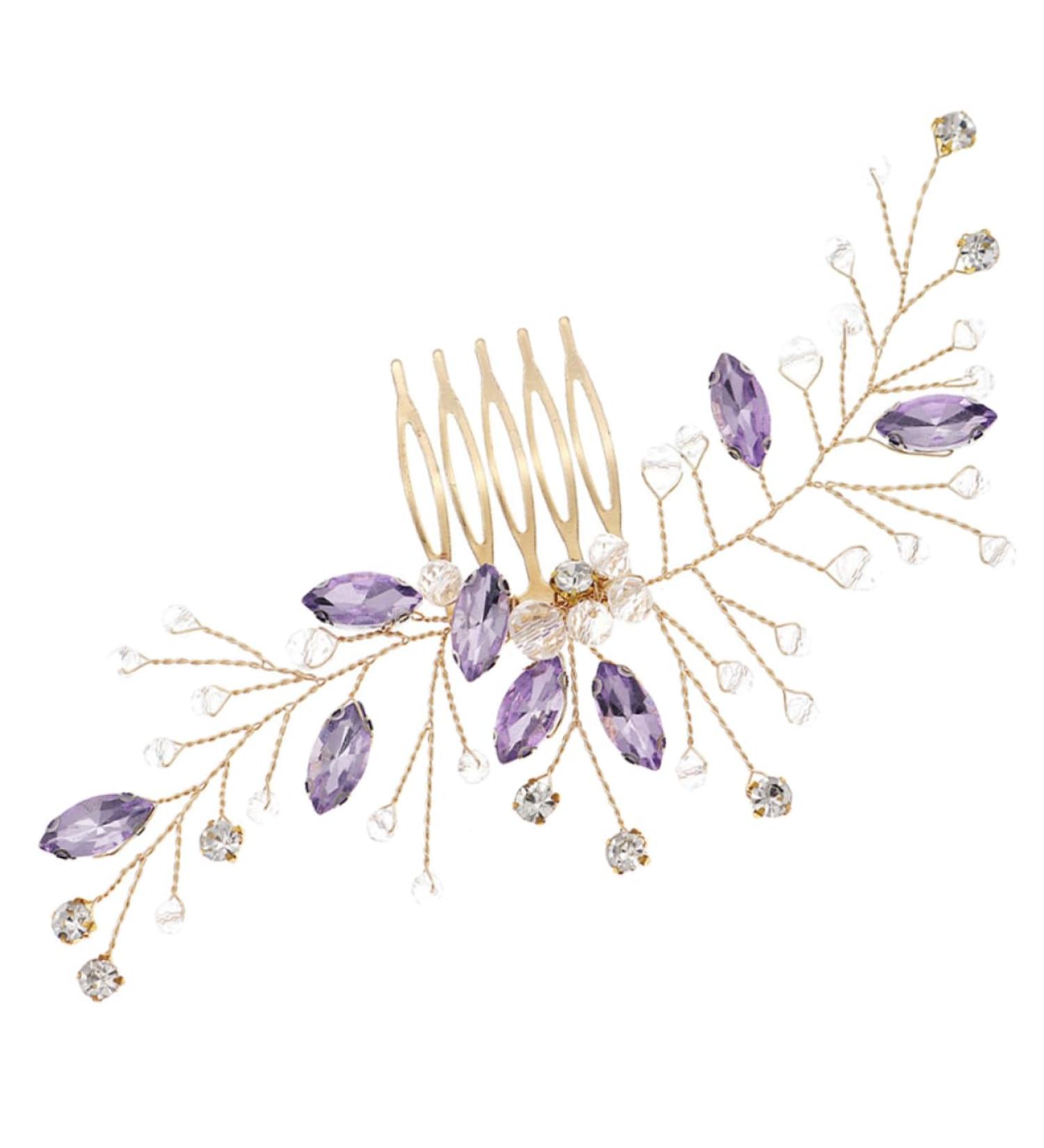 DOITOOL prom bride accessories rhinestones New Chinese style wedding hair clips for brides moon hair pin headgear comb hair comb headband hair wedding hair combs - Buy Online on GoSupps.com