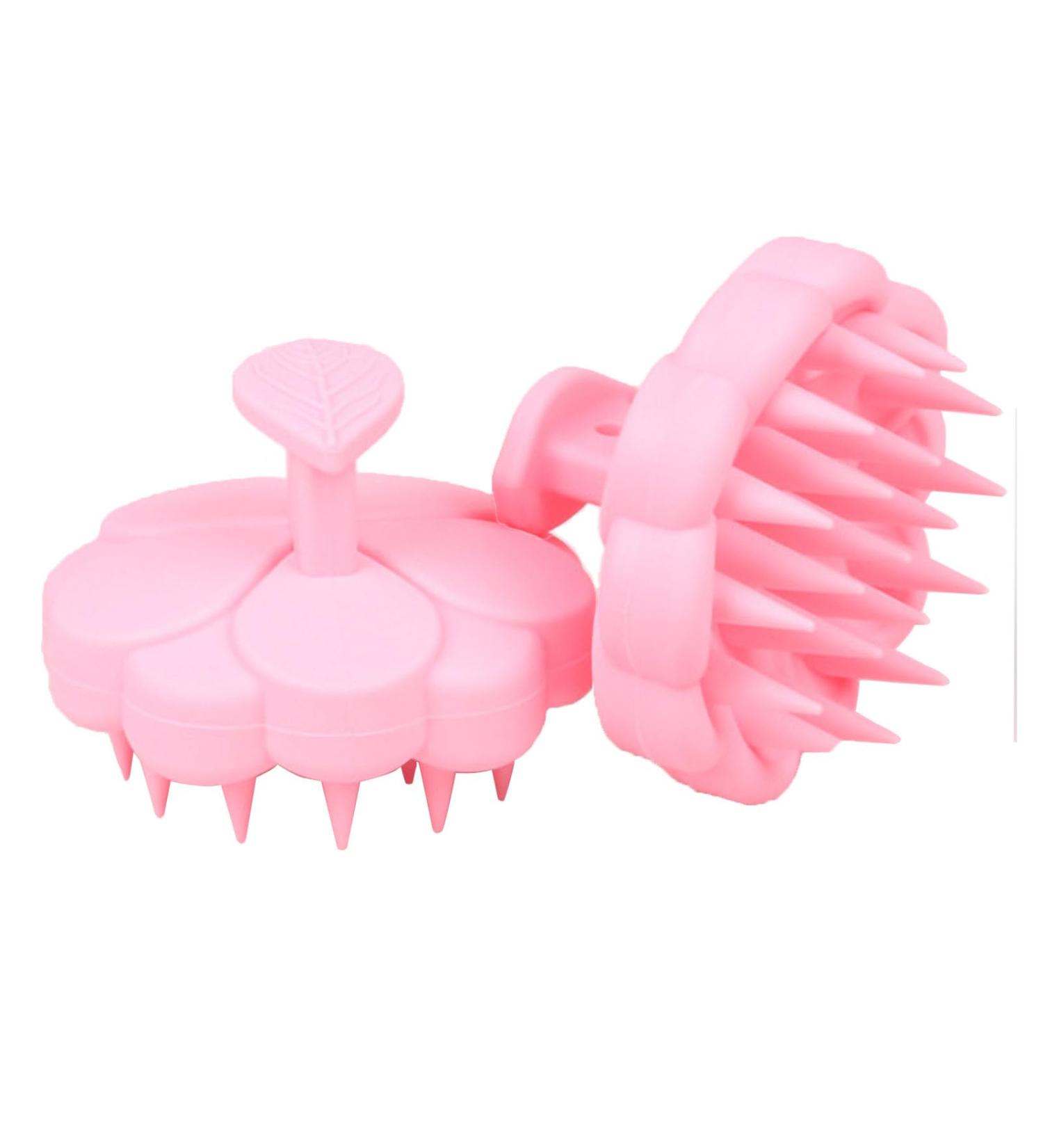 Katmerio Scalp Massage Brush for Wet & Dry Hair | Silicone Hair Washing & Relaxation Tool | Promotes Hair Growth | Pink - Buy Online on GoSupps.com