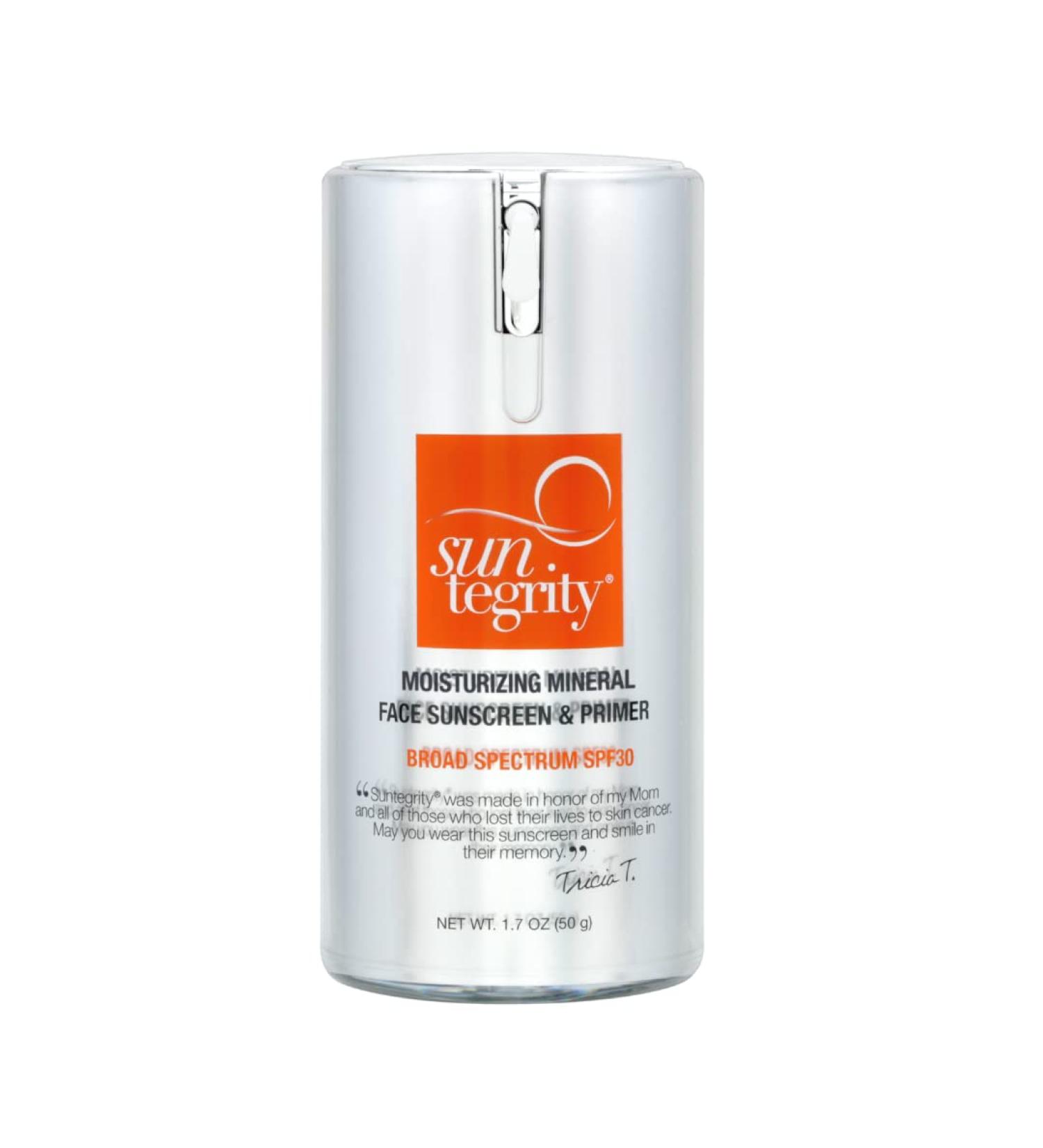 Buy Suntegrity Moisturizing Mineral Face Sunscreen & Primer SPF 30 Natural Protection International Shipping - Buy Online on GoSupps.com