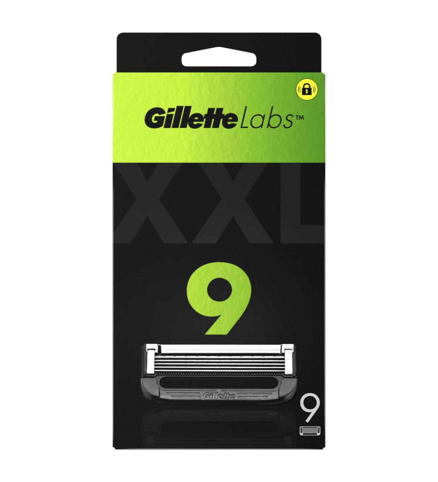 Gillette Labs with Peeling Bar - 9 Refill Packs for Men | Premium Shaving Solution - Buy Online on GoSupps.com