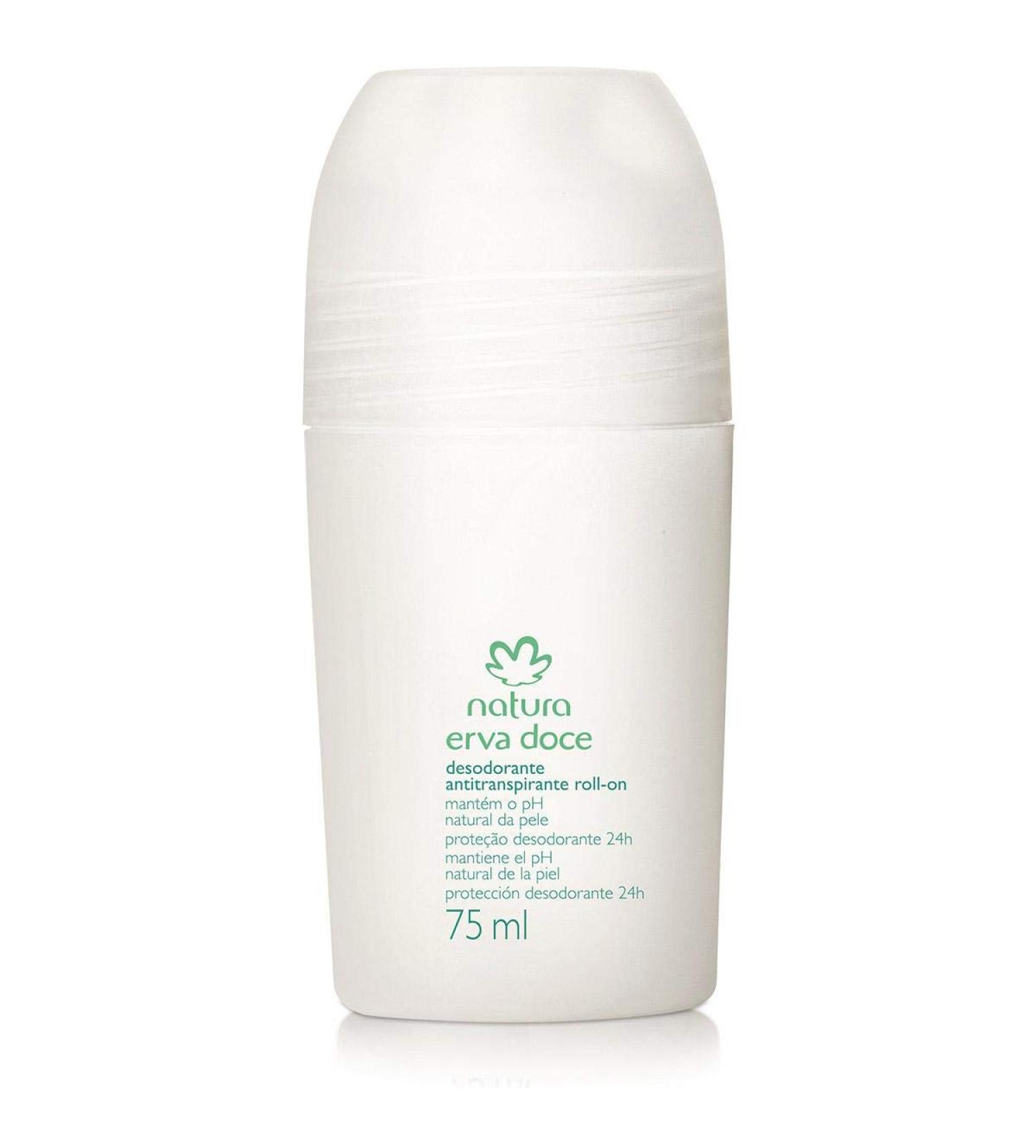 Linha Erva Doce Natura - Desodorante Antitranspirante Roll-On 75 Ml - (Natura Fennel Collection - Roll-on Antiperspirant & Deodorant 2.53 Fl Oz)