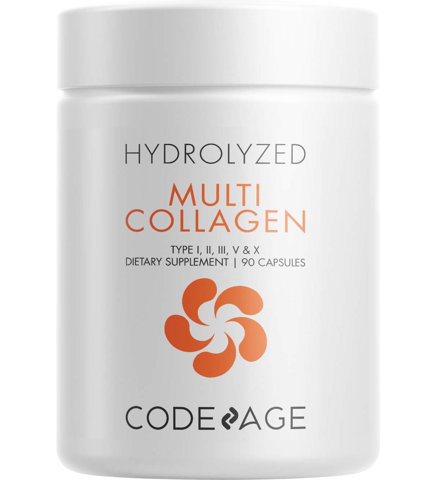 CodeAge Hydrolyzed Multi Collagen 90 Capsules - Advance Skin, Hair & Joint Support - Buy Online on GoSupps.com