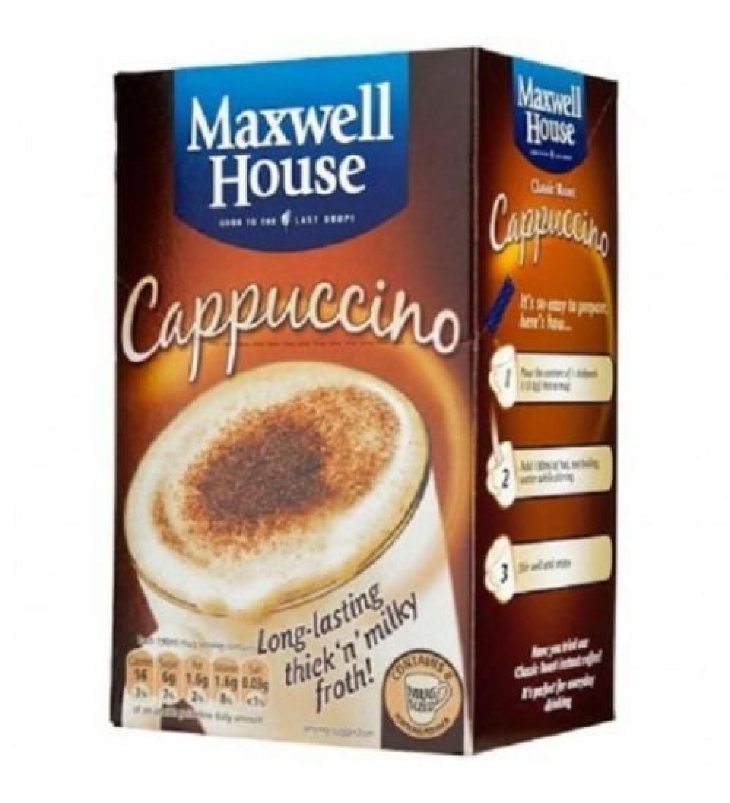 Maxwell House Cappuccino Instant Coffee 8 Sachets