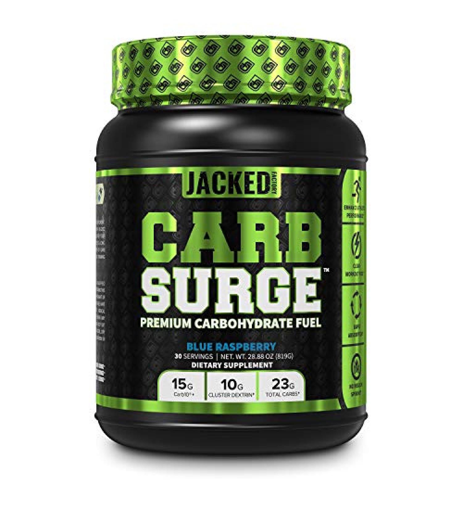 Carb Surge Carbohydrate Powder - Enhanced Performance & Lean Muscle Mass - Blue Raspberry Flavor - Buy Online on GoSupps.com