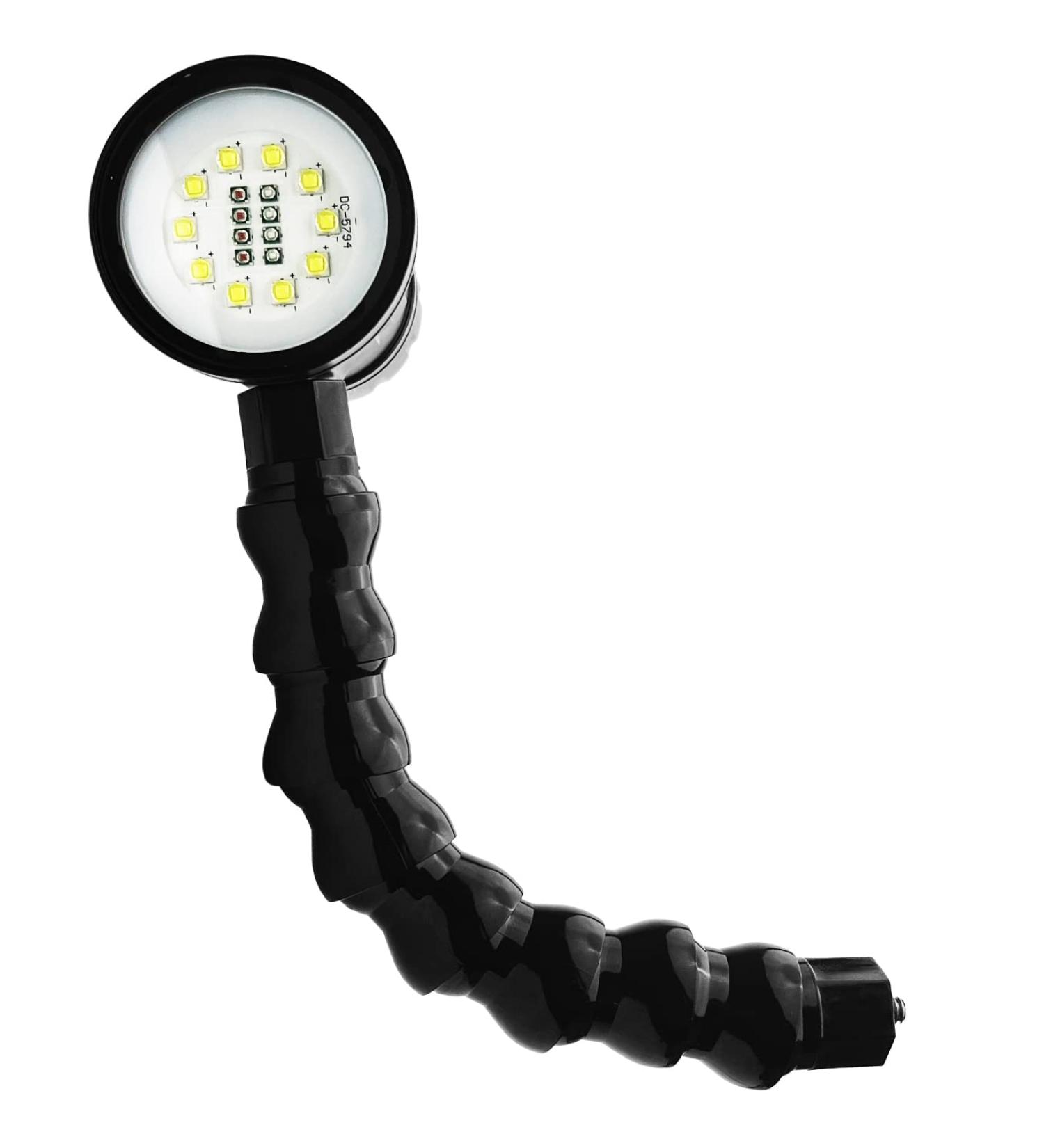 Movo LED-WP5K Ultra-Bright Waterproof 5000 Lumen Underwater LED Light with Extension Arm - Ideal for Scuba and Snorkeling - Action Camera Light for Underwater Photo and Video - Buy Online on GoSupps.com
