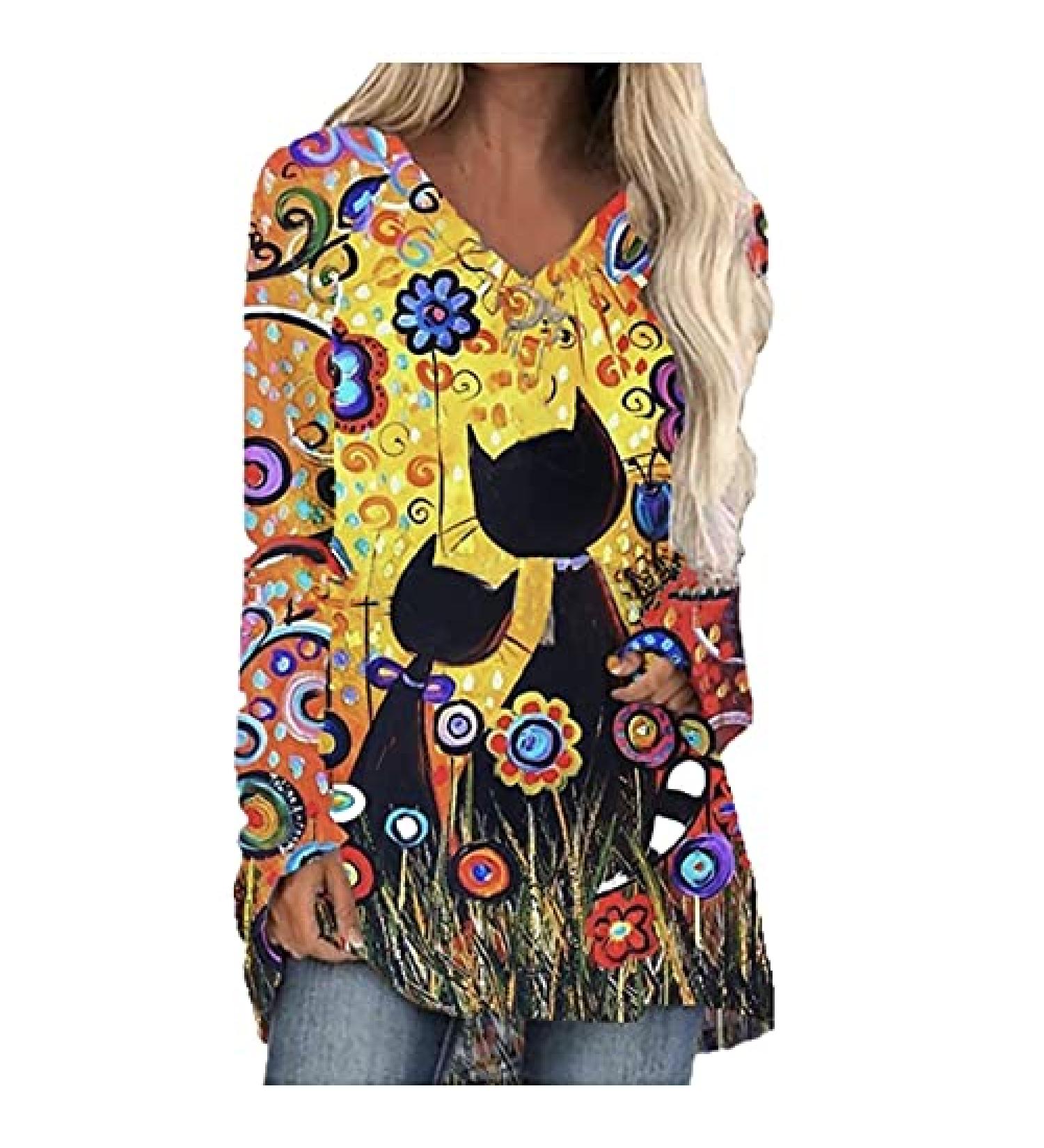 Women s Casual Long Sleeve Blouse in Red Chiffon White Blouse Yellow Scoop Neck Top Holiday Sweaters