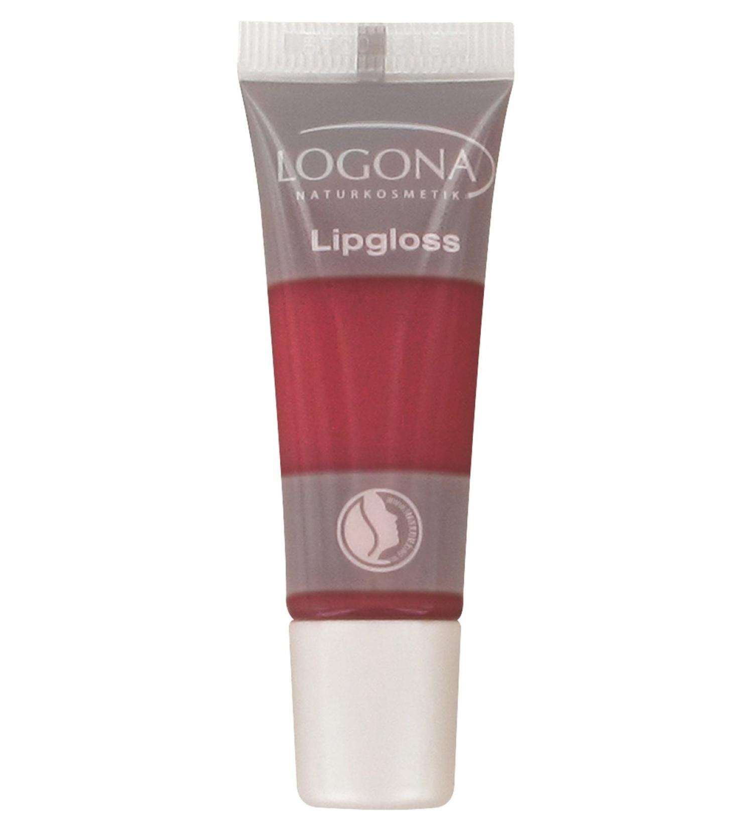 Logona Natural Cosmetics Lip Gloss No.01 Red Berry Shine & Anti-Aging Formula | 10 ml Organic Make-Up - Buy Online on GoSupps.com
