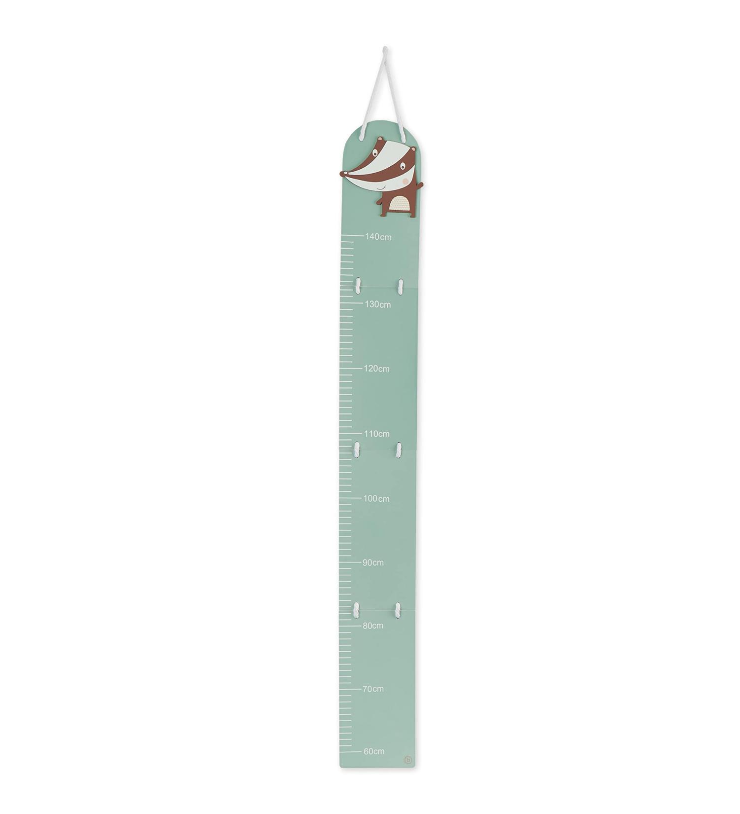 Bieco Kinder Massenlatte Dachs 0.6-1.4m | Holz Wanddeko f r Kinder | Ma band f r M dchen & Jungen | Lattenskalierung aus Holz - Buy Online on GoSupps.com