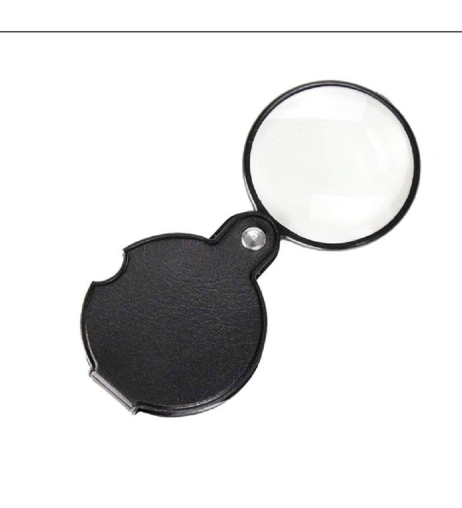Portable Round Small Convenient Magnifier 10x Mini Foldable Leather Pocket Magnifier with Black Case Made in China - Buy Online on GoSupps.com