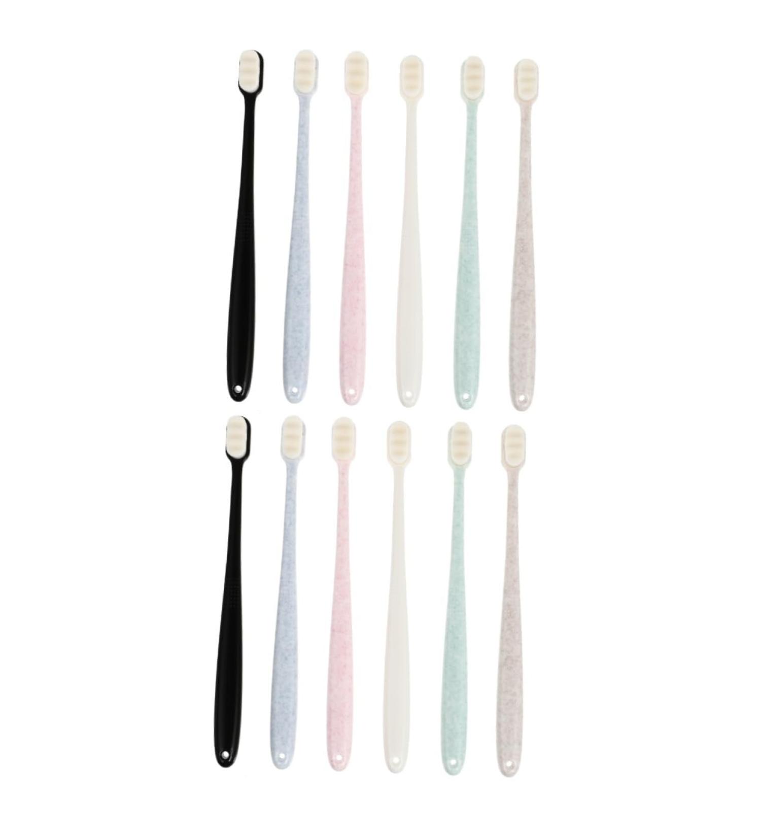 FRCOLOR 12 Pack Toothbrush Cleaning Brushes - Gentle Bristle Dental Care for Sensitive Gums Travel-Friendly Tooth Picks & Charcoal Dental Picks - Buy Online on GoSupps.com