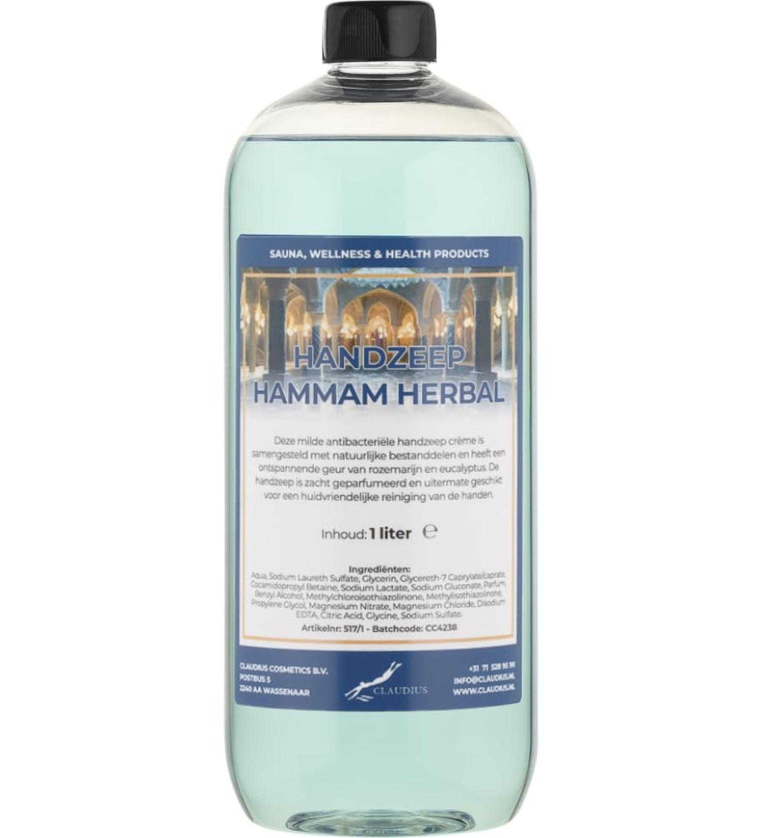 Claudius Hammam Herbal Hand Soap 1 Litre - Transparent