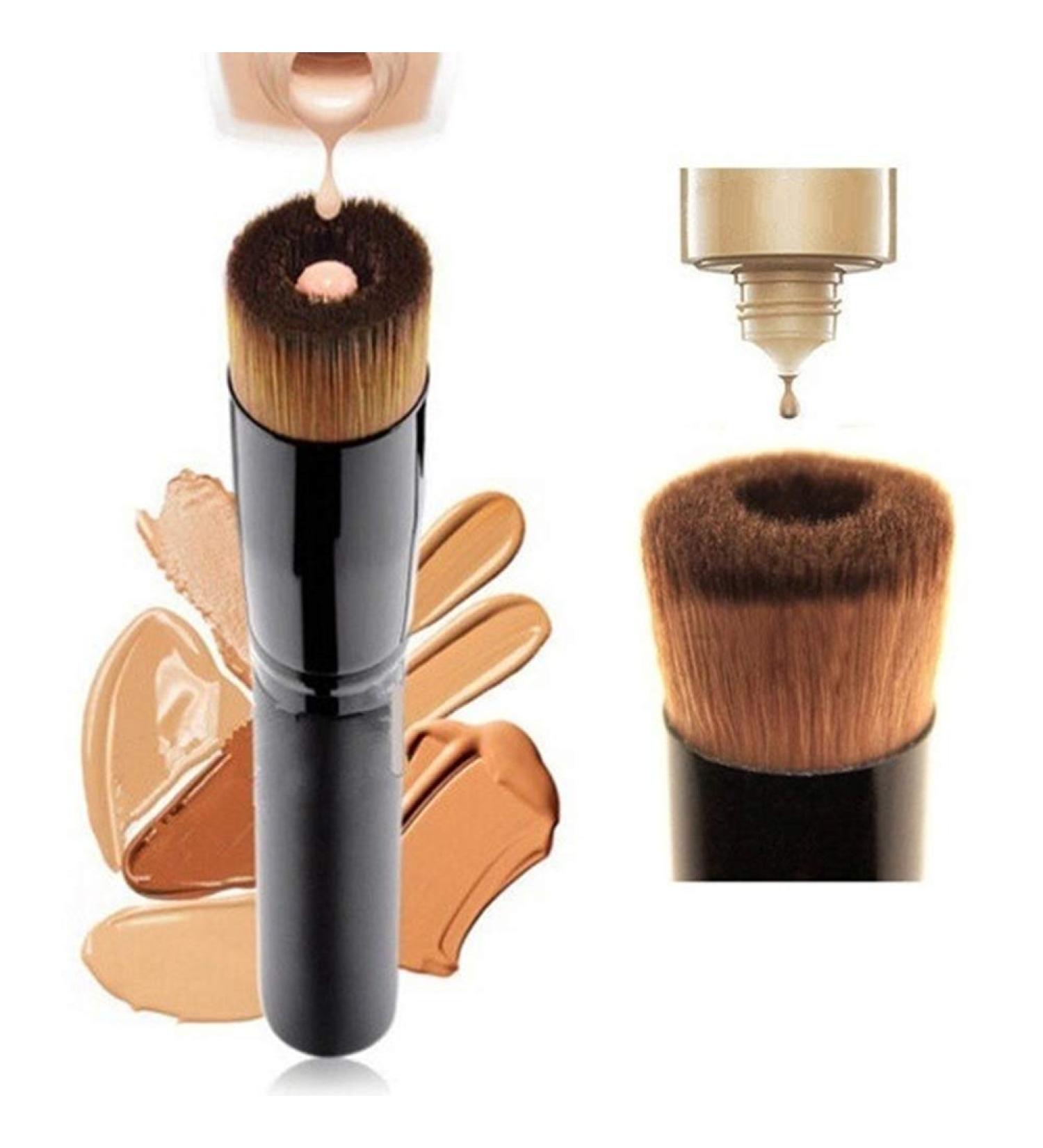 heaven2017 Flat Top Foundation Brush Face Cosmetic Makeup Soft Fine Synthetic Dense Bristles Brush Multi - Buy Online on GoSupps.com