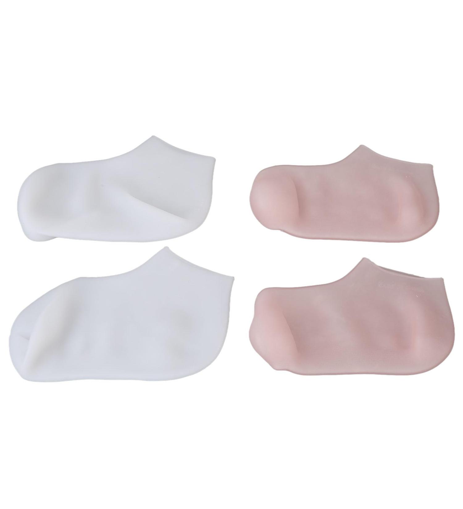 2 Pairs Silicone Moisturizing Socks for Dry Cracked Feet Care Softening Repairing Improve Calluses Dead Skin Hydrate Slick Foot Skin Foot Care Socks Set with High Elasticity - Buy Online on GoSupps.com