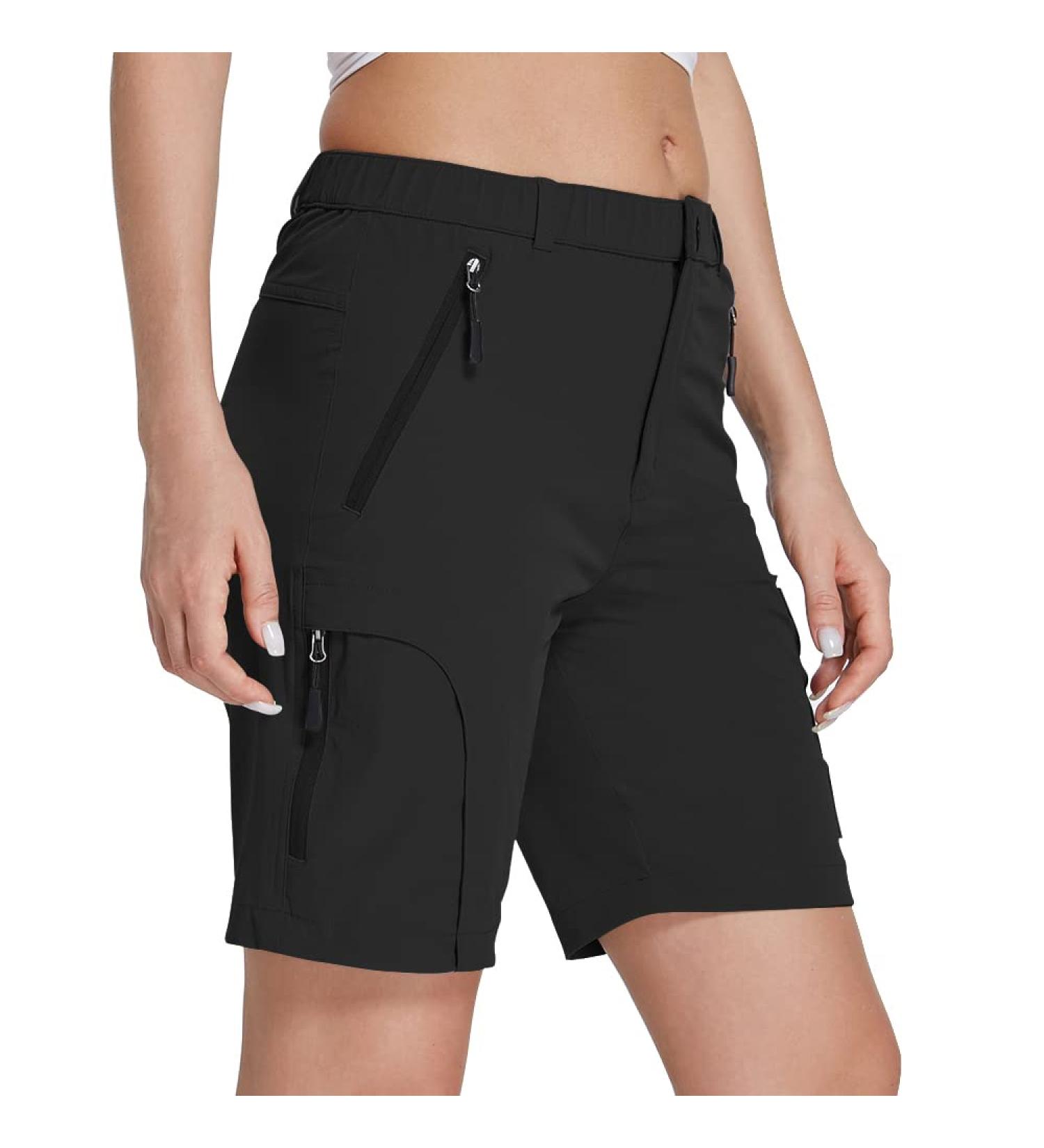 VAYAGER Women's Lightweight Hiking Cargo Shorts Black 3X-Large - Quick Drying & Zipper Pockets - Buy Online on GoSupps.com