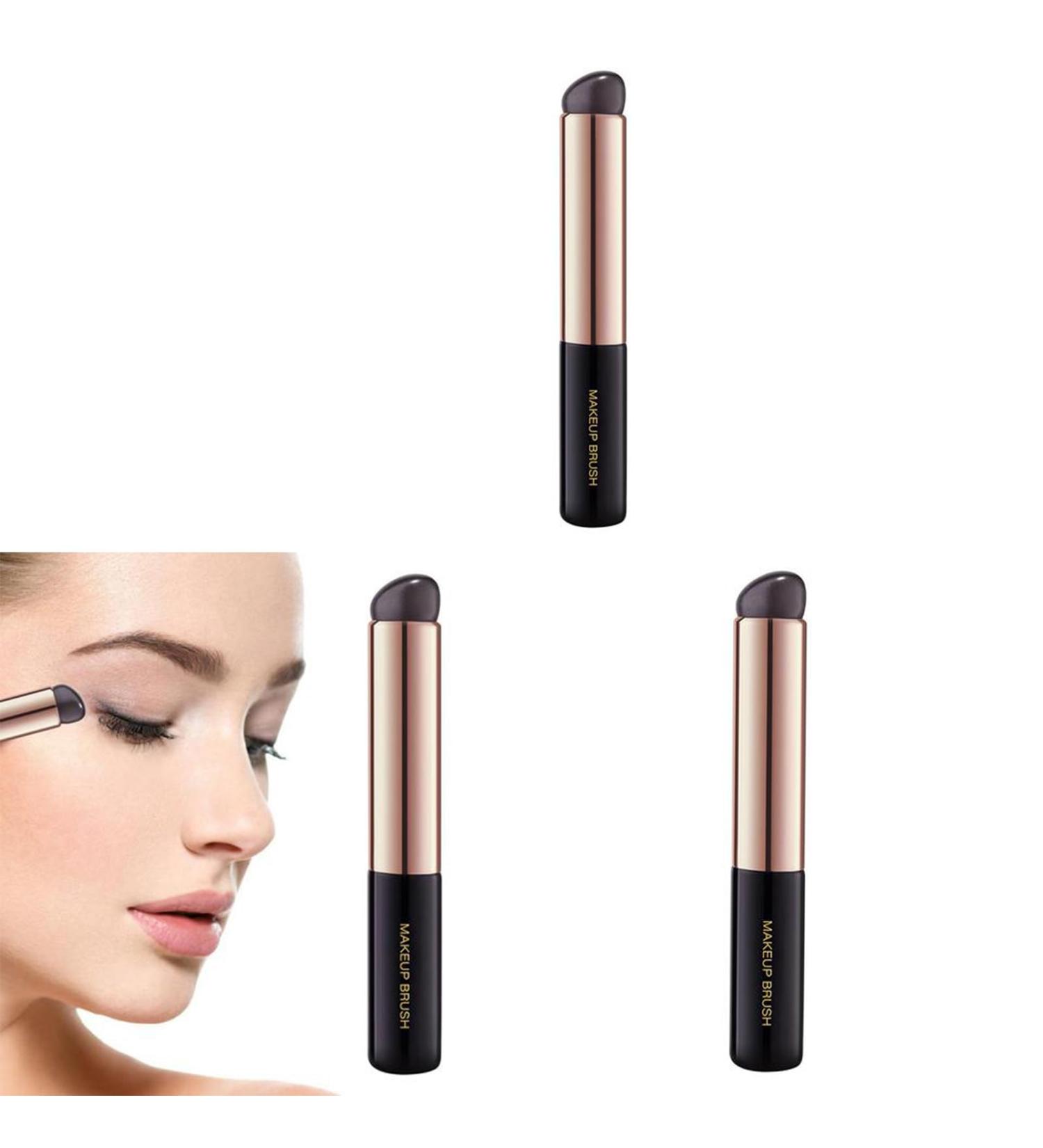 Lesunbak Silicone Lip Brush Set | Portable & Highly Elastic Makeup Brush for Lipstick Concealer Eyeshadow | 3 pcs - Perfect for Weddings Dates Travel & Daily Use - Buy Online on GoSupps.com