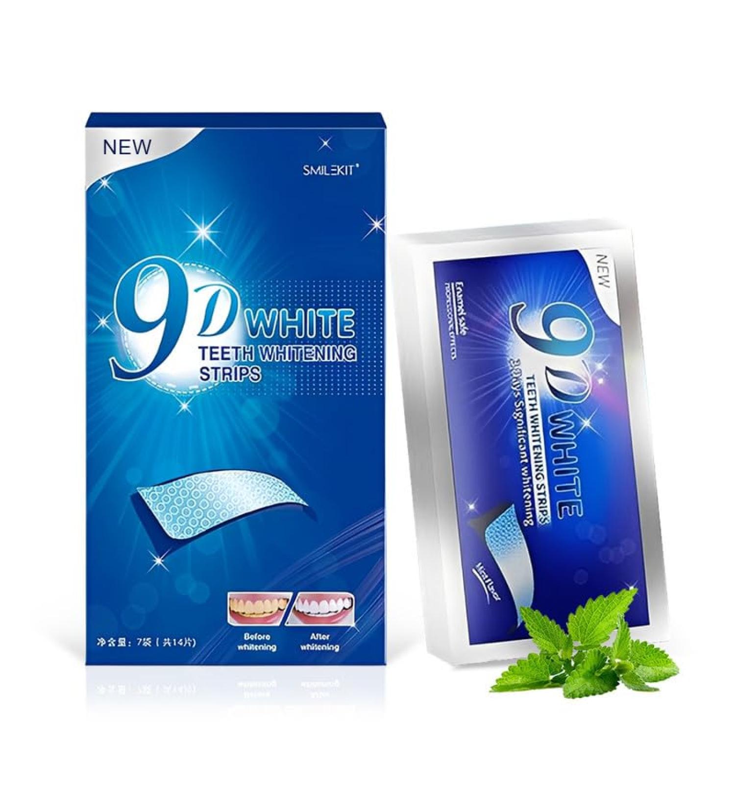 Bande Blanchiment Dentaire Bande Blanchissante Dents Teeth Whitening Strips pour Blanchiment Des Dents Produit Blanchisseur de Dent Blanche Sans Danger pour L' mai Aide Eliminer dent Tache - Buy Online on GoSupps.com
