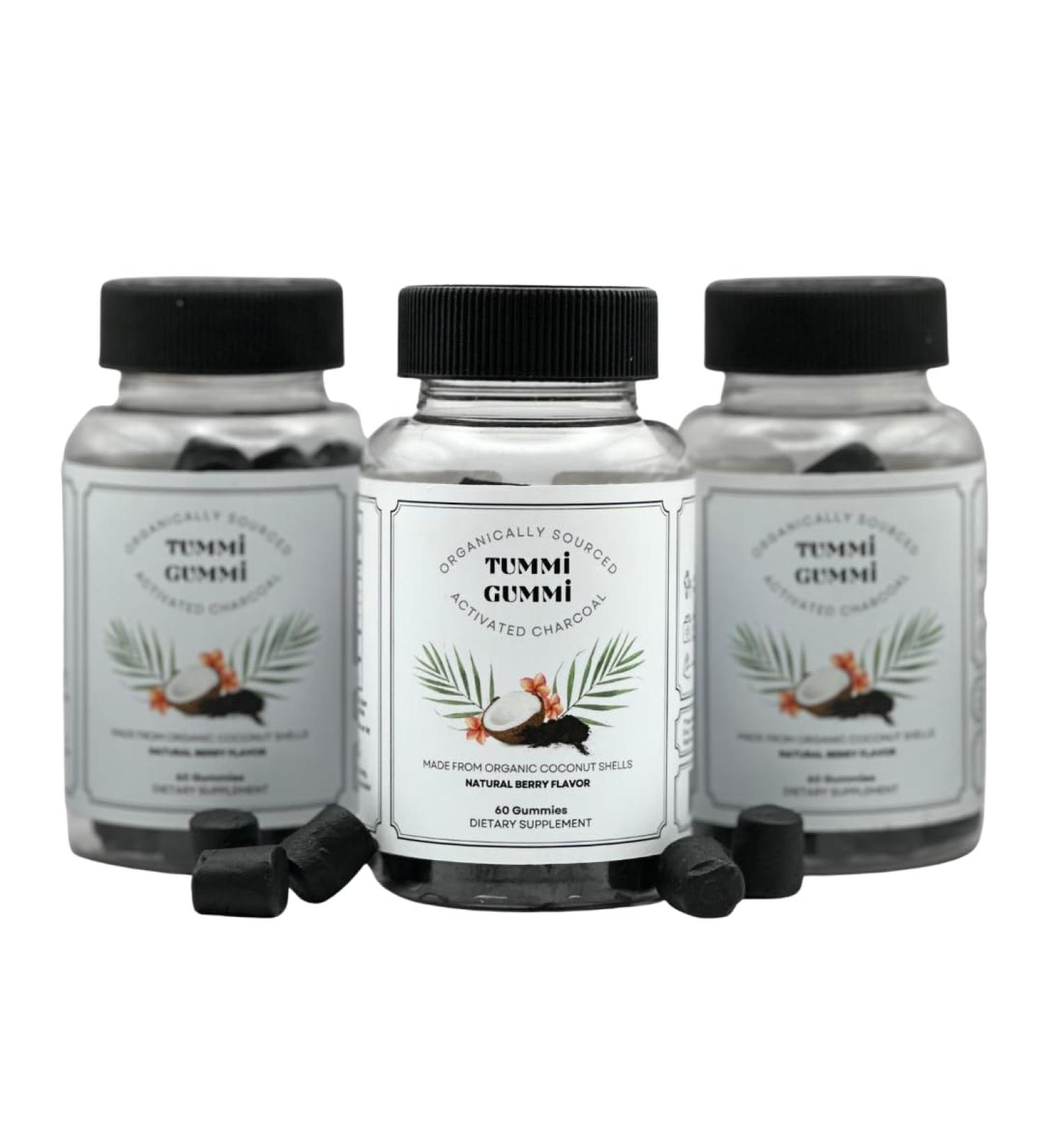 Activated Organic Charcoal Gummies for Kids & Adults | Digestive Health Gas & Bloat Relief - 60 Count | Natural Berry Flavor - Buy Online on GoSupps.com