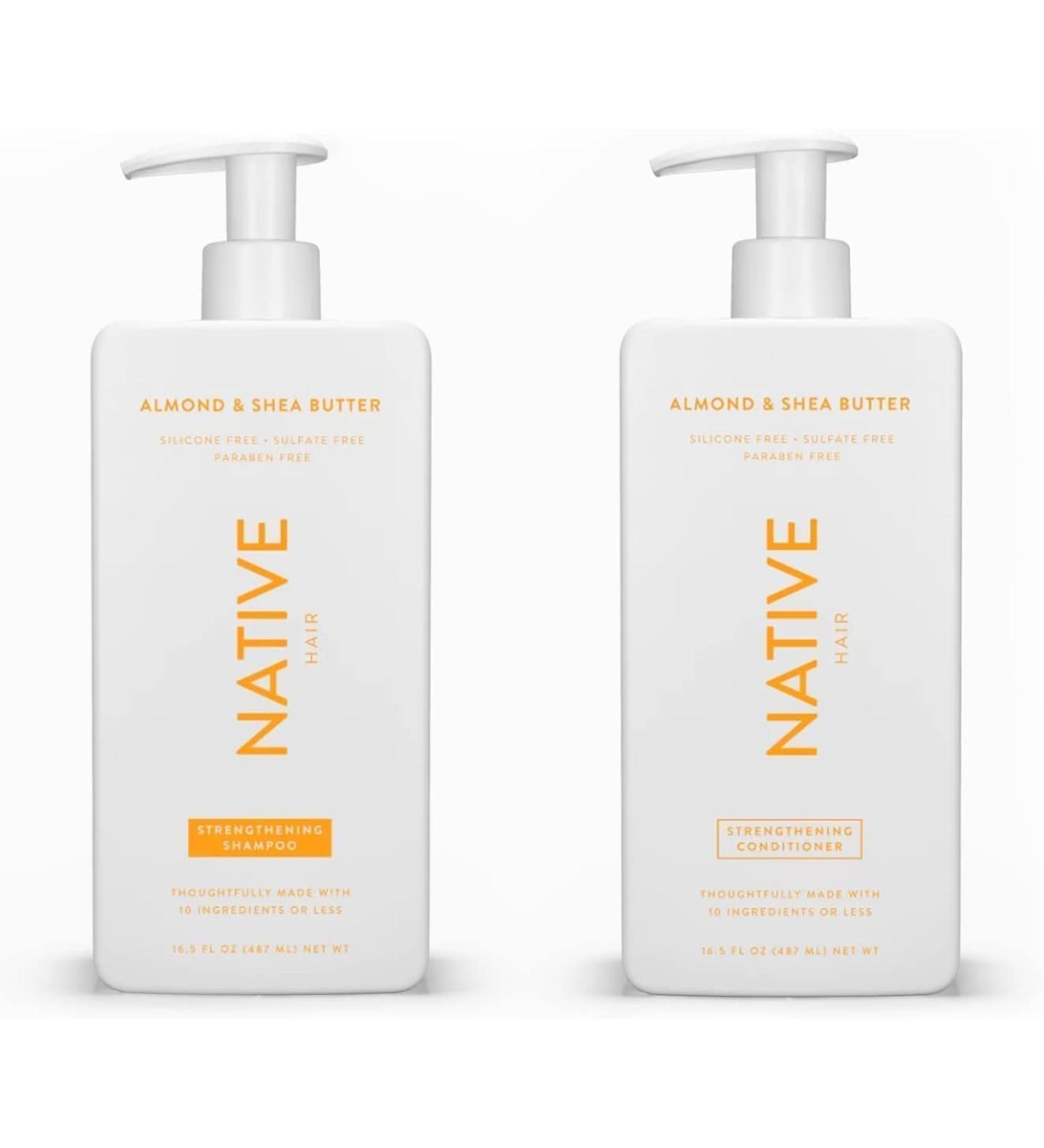 Set of Native Shampoo and Conditioner | Sulfate Free Paraben Free Dye Free with Naturally Derived Clean Ingredients| 16.5 2 1.3 ounces (Almond&Shea Butter) - Buy Online on GoSupps.com