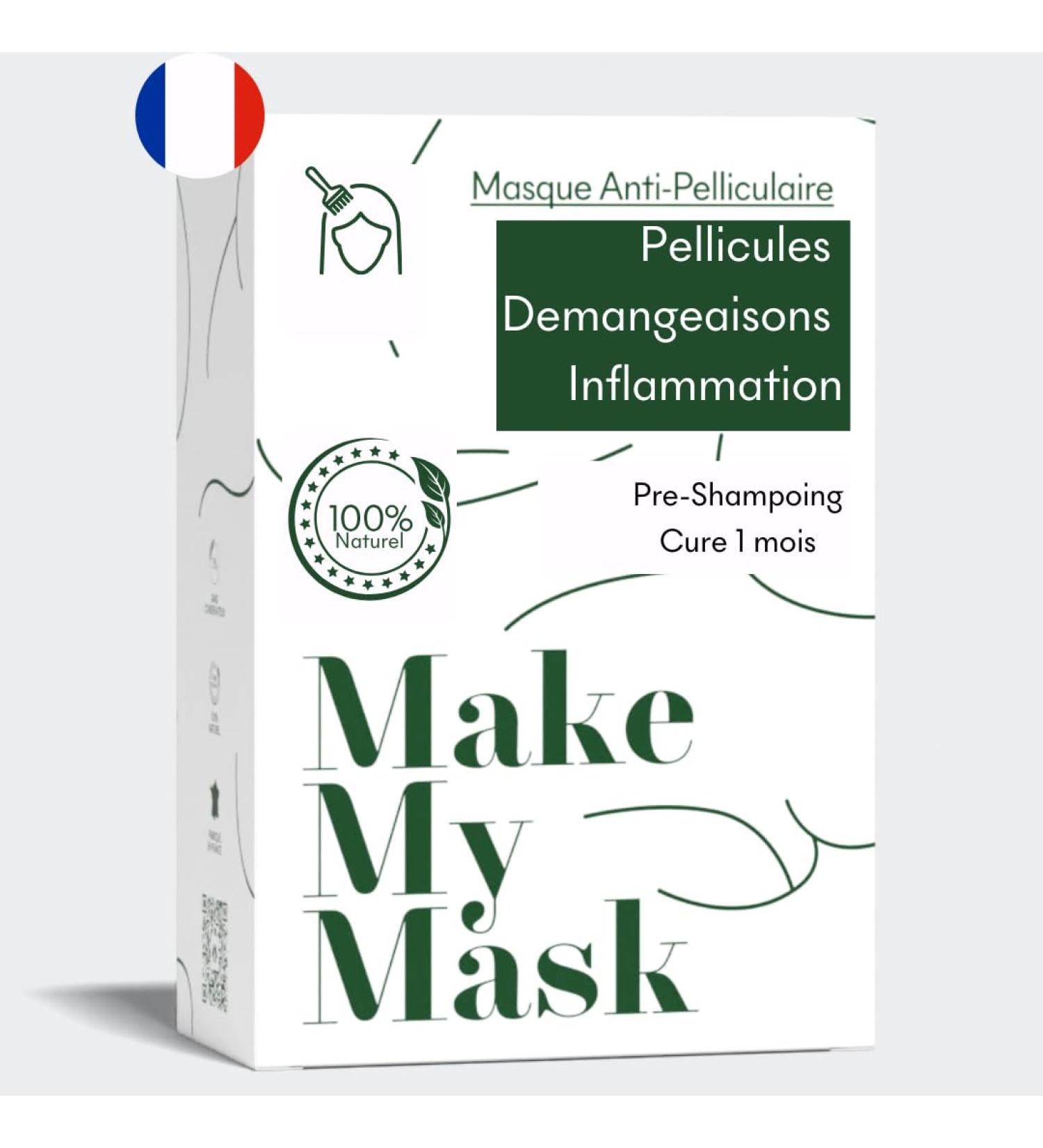 MakeMyMask - Anti-Dandruff/Itch Mask - Rebalancing and purifying hair powder - pack of 4 masks - 1 month treatment - Buy Online on GoSupps.com