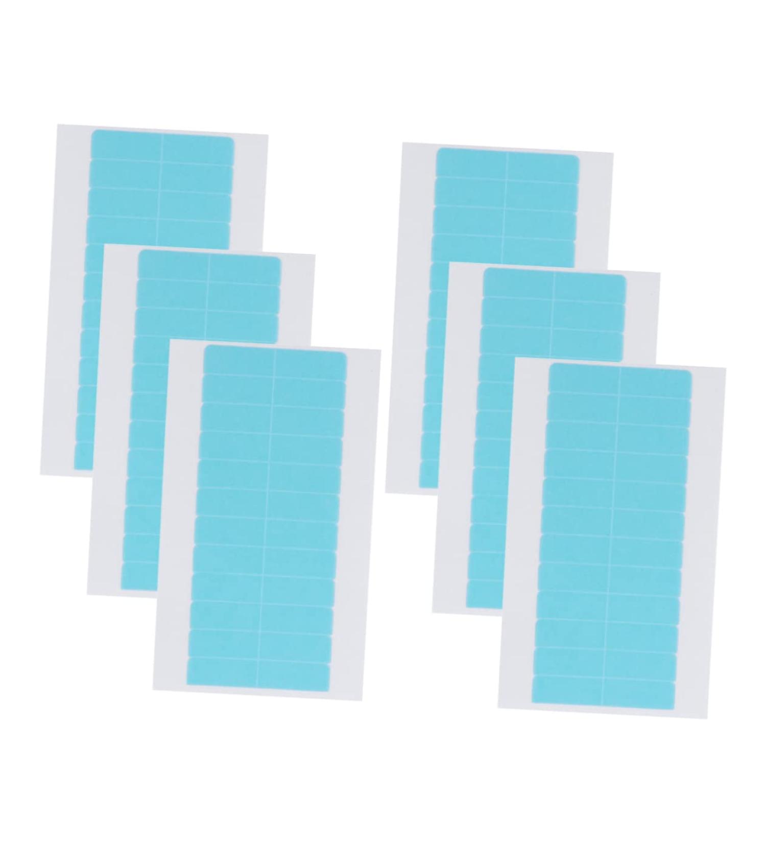 DOITOOL 6 Sheets supplies water proof film hair extensions patch Accessories adhesive tape sticker Reissue block Adhesive strip double sided pu double sided tape wig 2.5x1.5cm Assorted Color - Buy Online on GoSupps.com